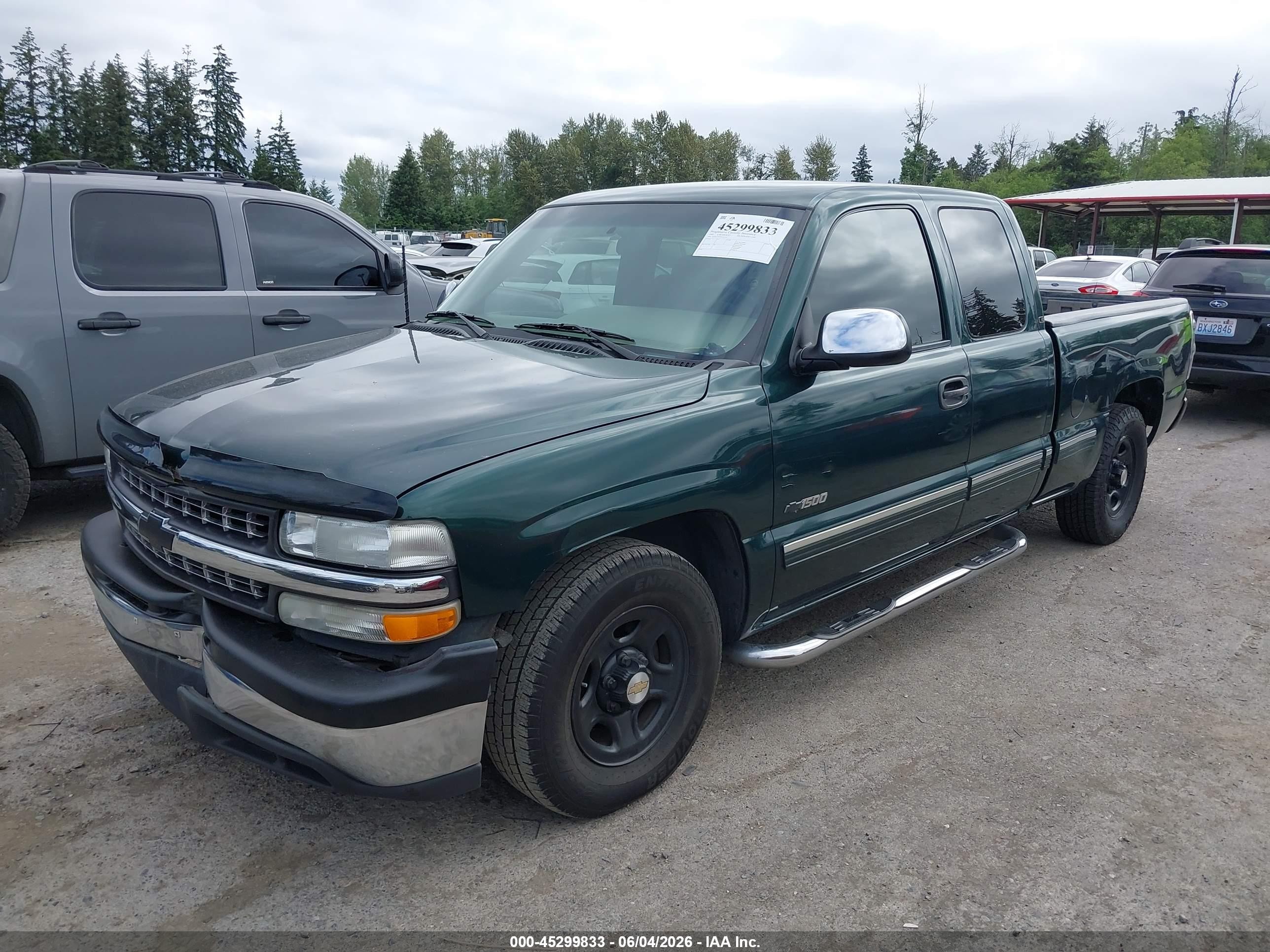 2002 Chevrolet Silverado 1500 Ls Зеленый vin: 2GCEC19V521201773