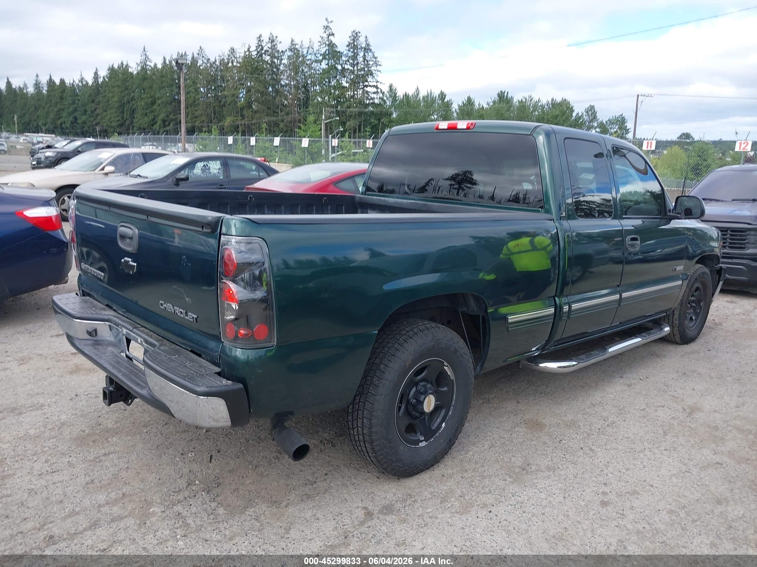 2002 Chevrolet Silverado 1500 Ls Зеленый vin: 2GCEC19V521201773