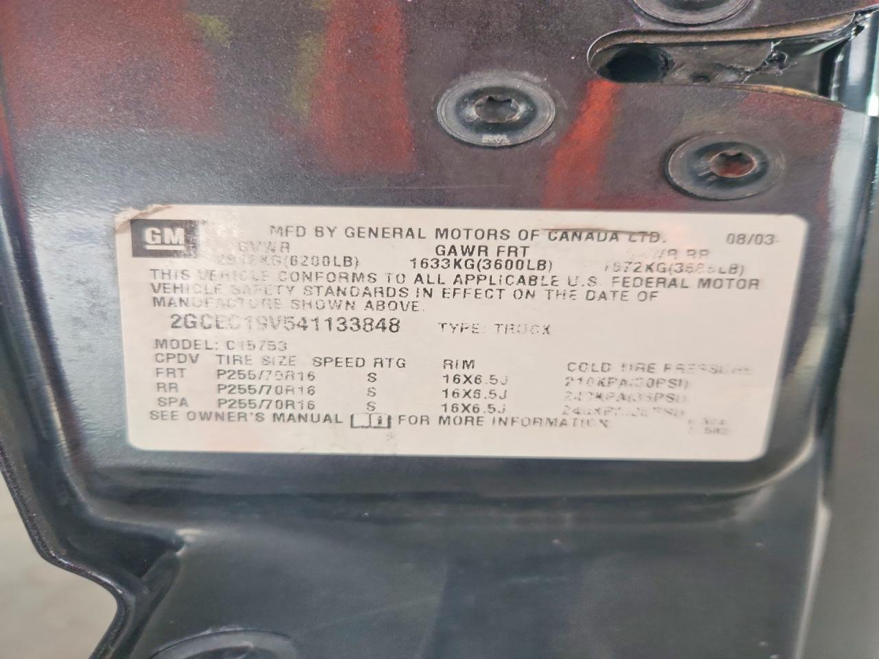 2004 Chevrolet Silverado C1500 Угольный vin: 2GCEC19V541133848