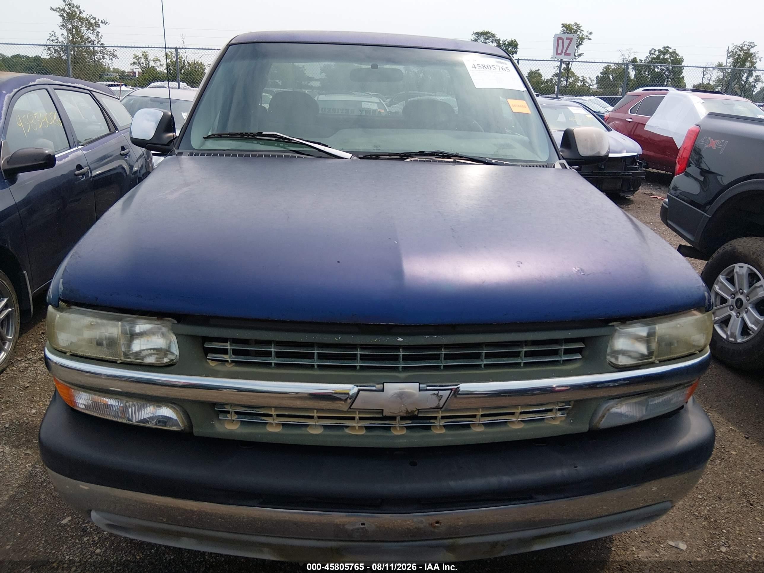 1999 Chevrolet Silverado 1500 Ls Blue vin: 2GCEC19V5X1234960