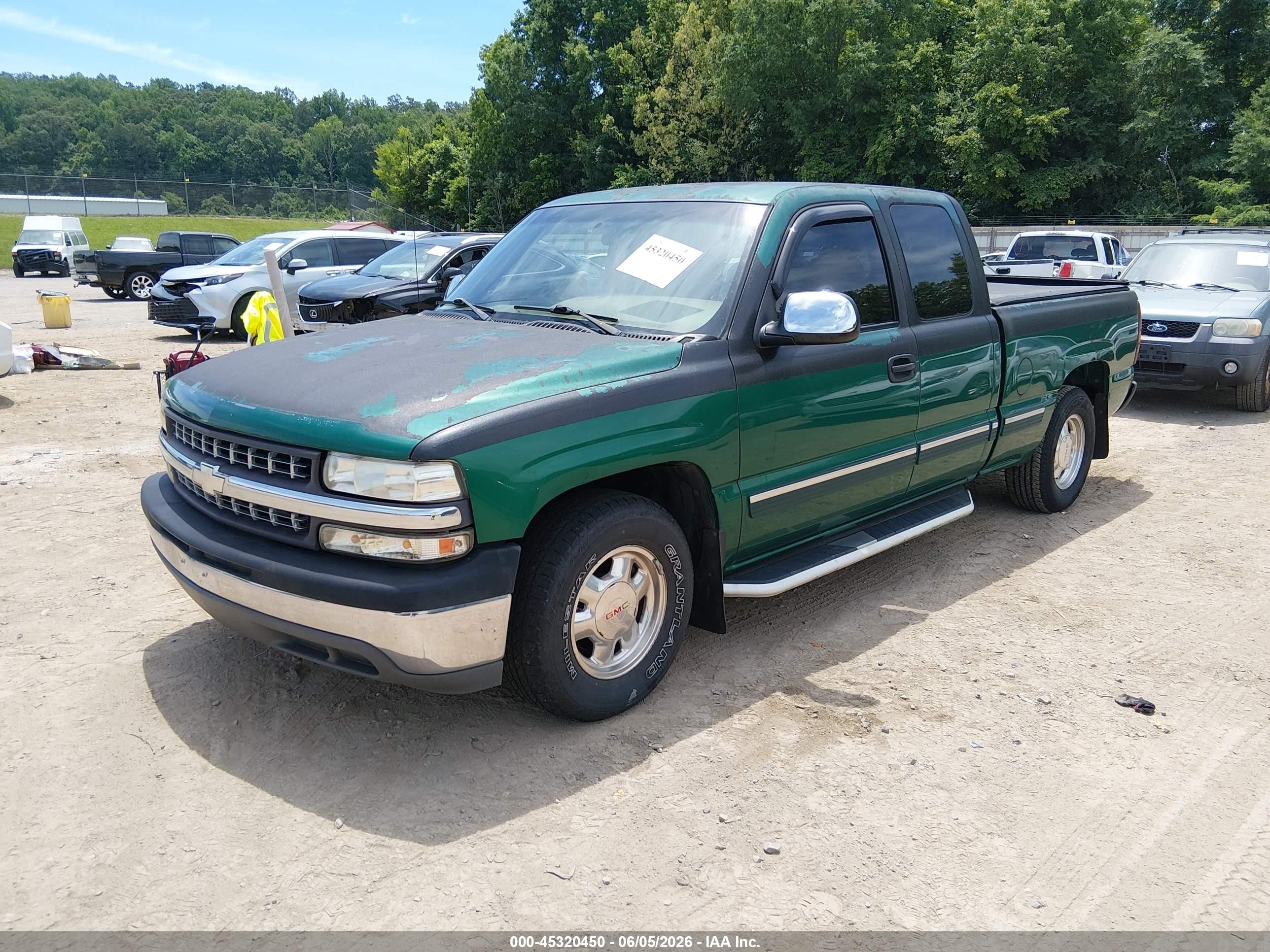 2000 Chevrolet Silverado 1500 Ls Green vin: 2GCEC19V5Y1314762