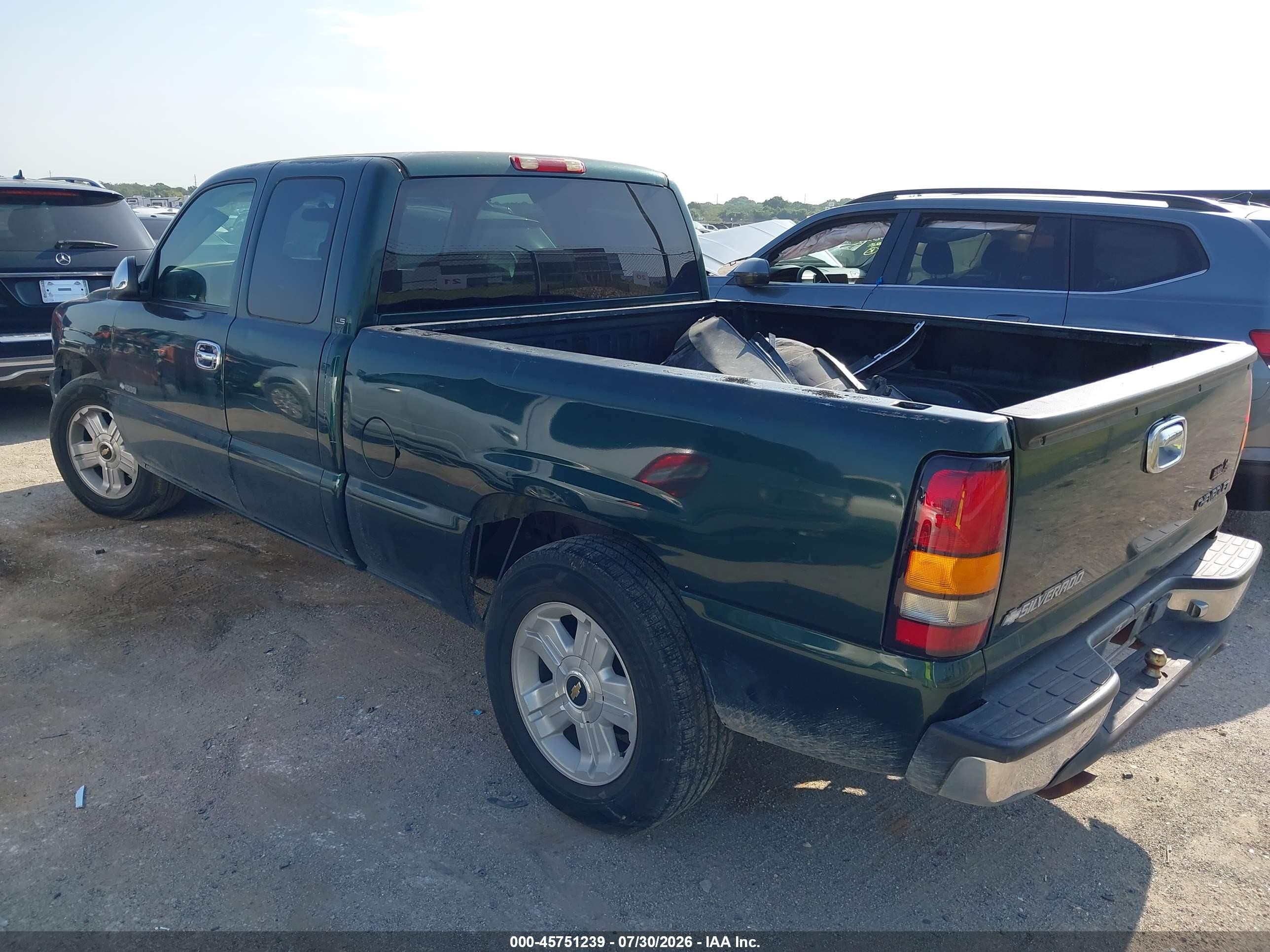 2001 Chevrolet Silverado 1500 Ls Green vin: 2GCEC19V611185856