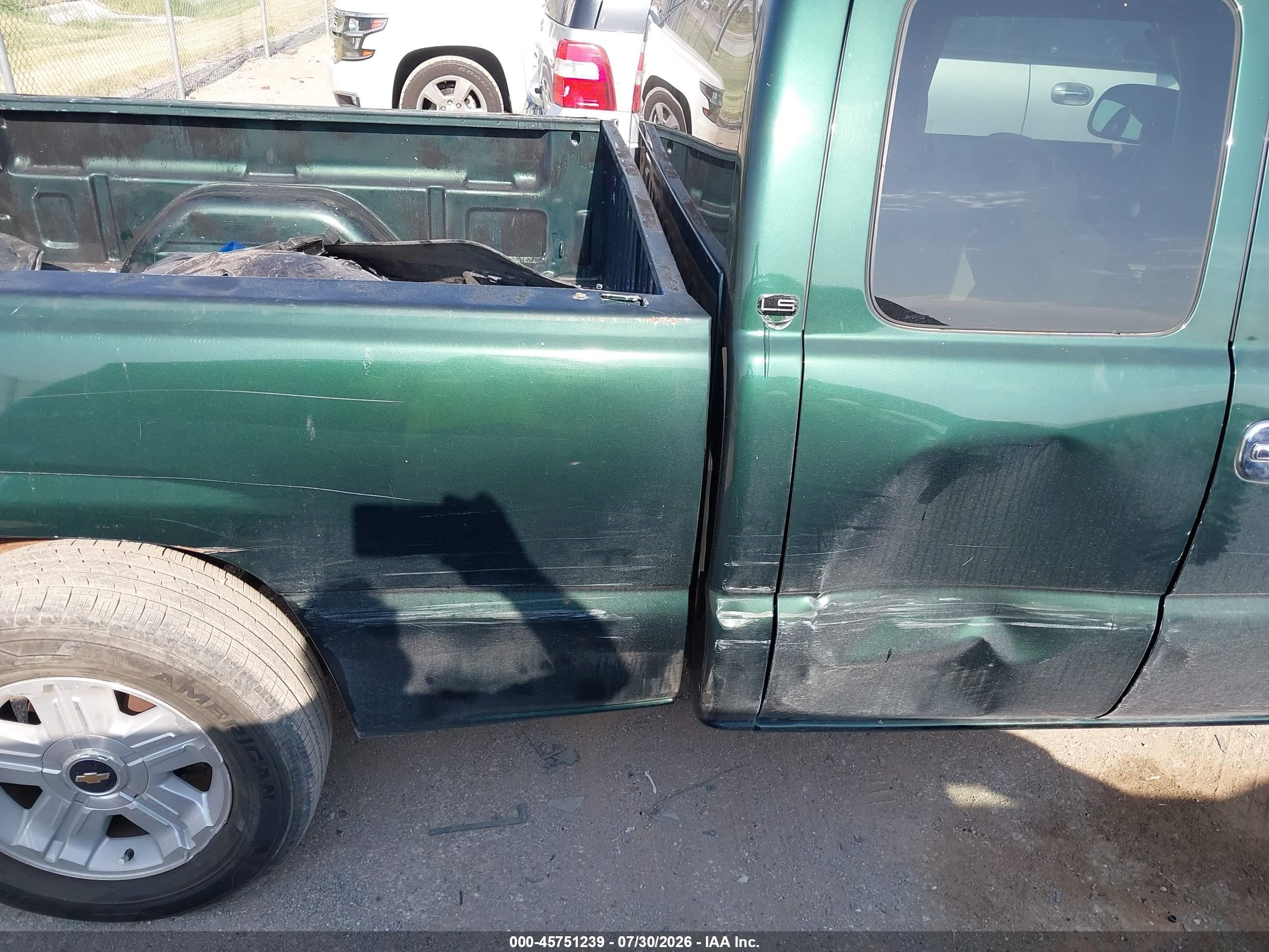 2001 Chevrolet Silverado 1500 Ls Green vin: 2GCEC19V611185856