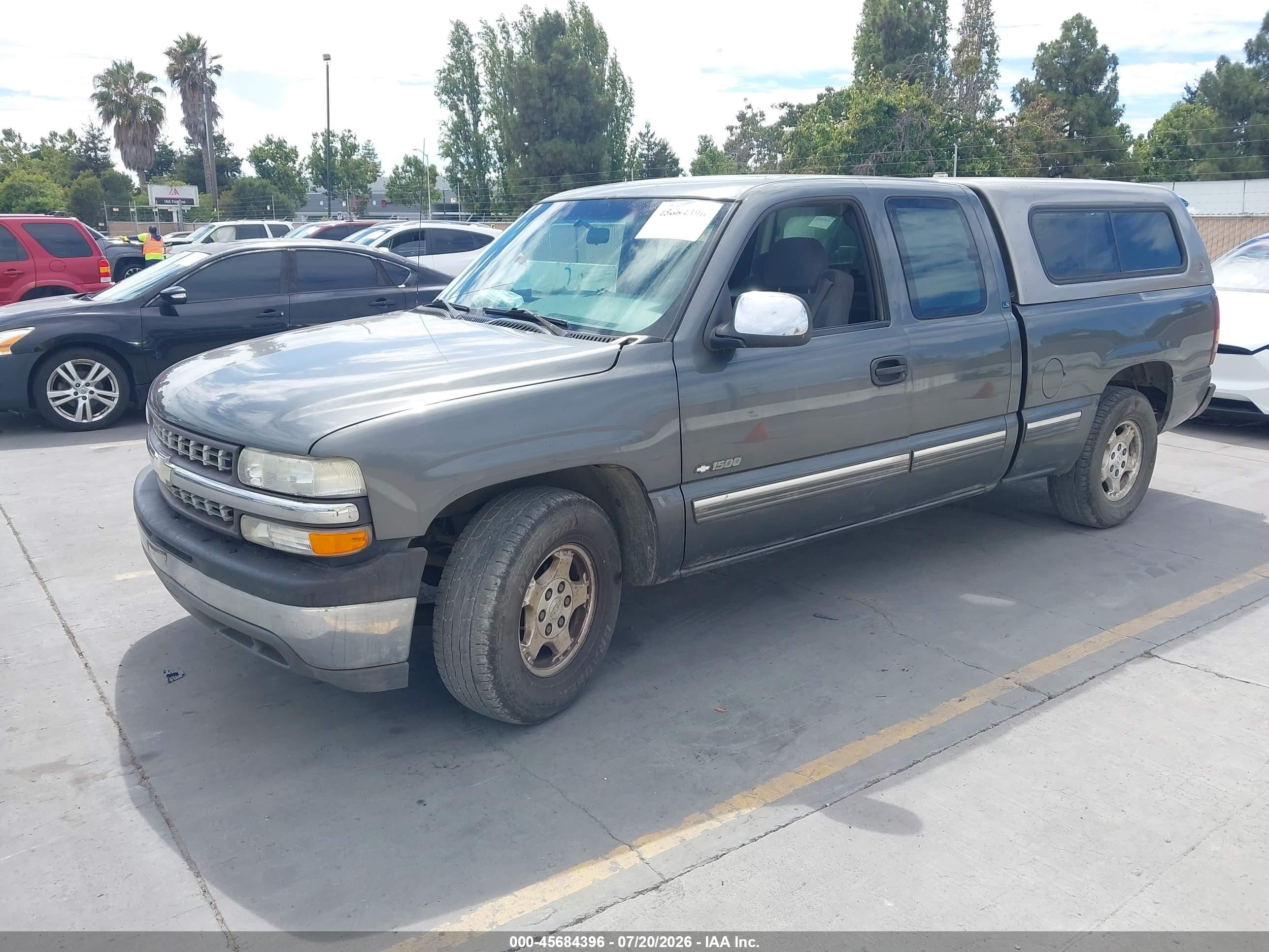 2001 Chevrolet Silverado 1500 Ls Серый vin: 2GCEC19V611294608