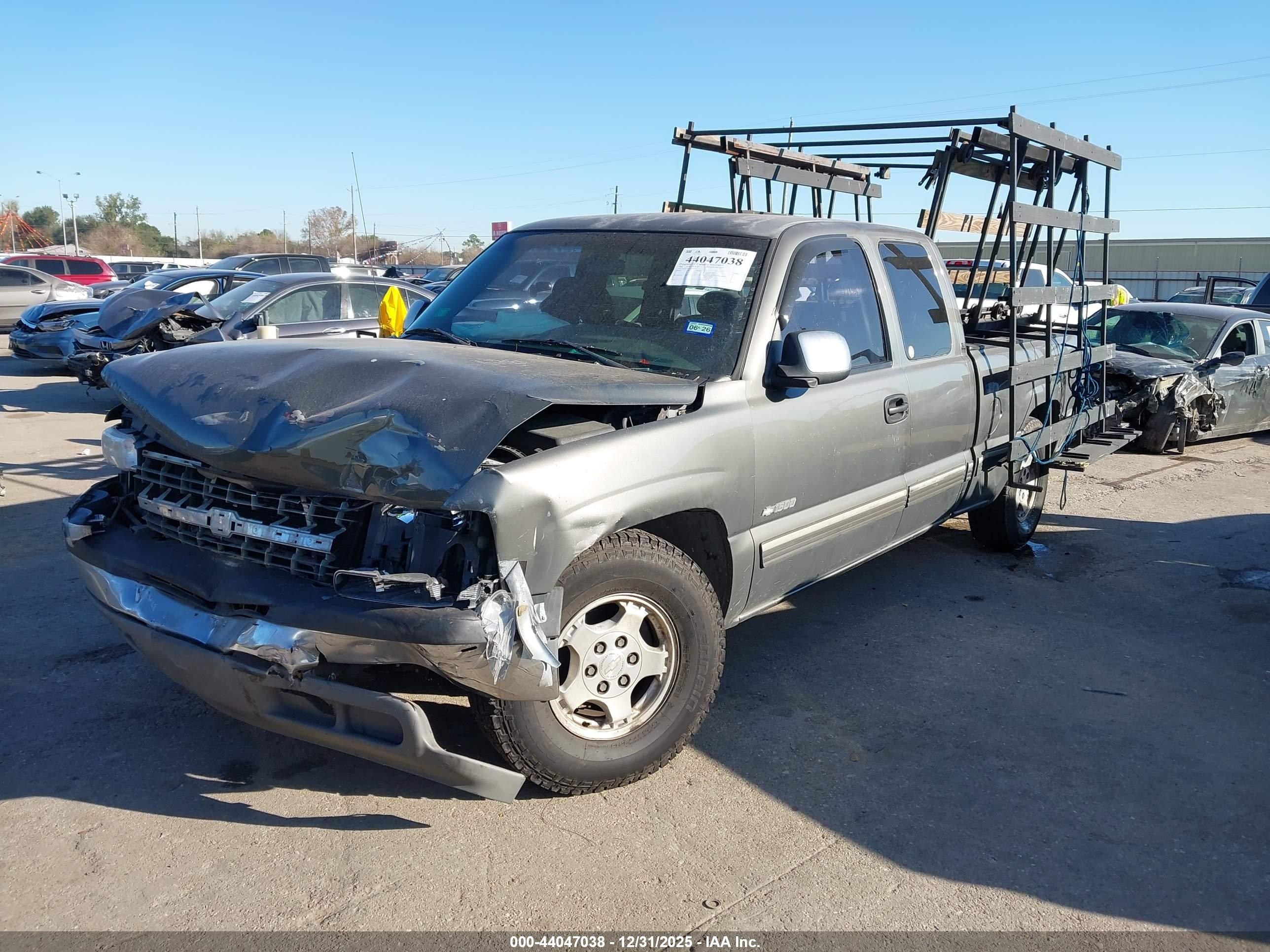 2002 Chevrolet Silverado 1500 Ls Gray vin: 2GCEC19V621218307