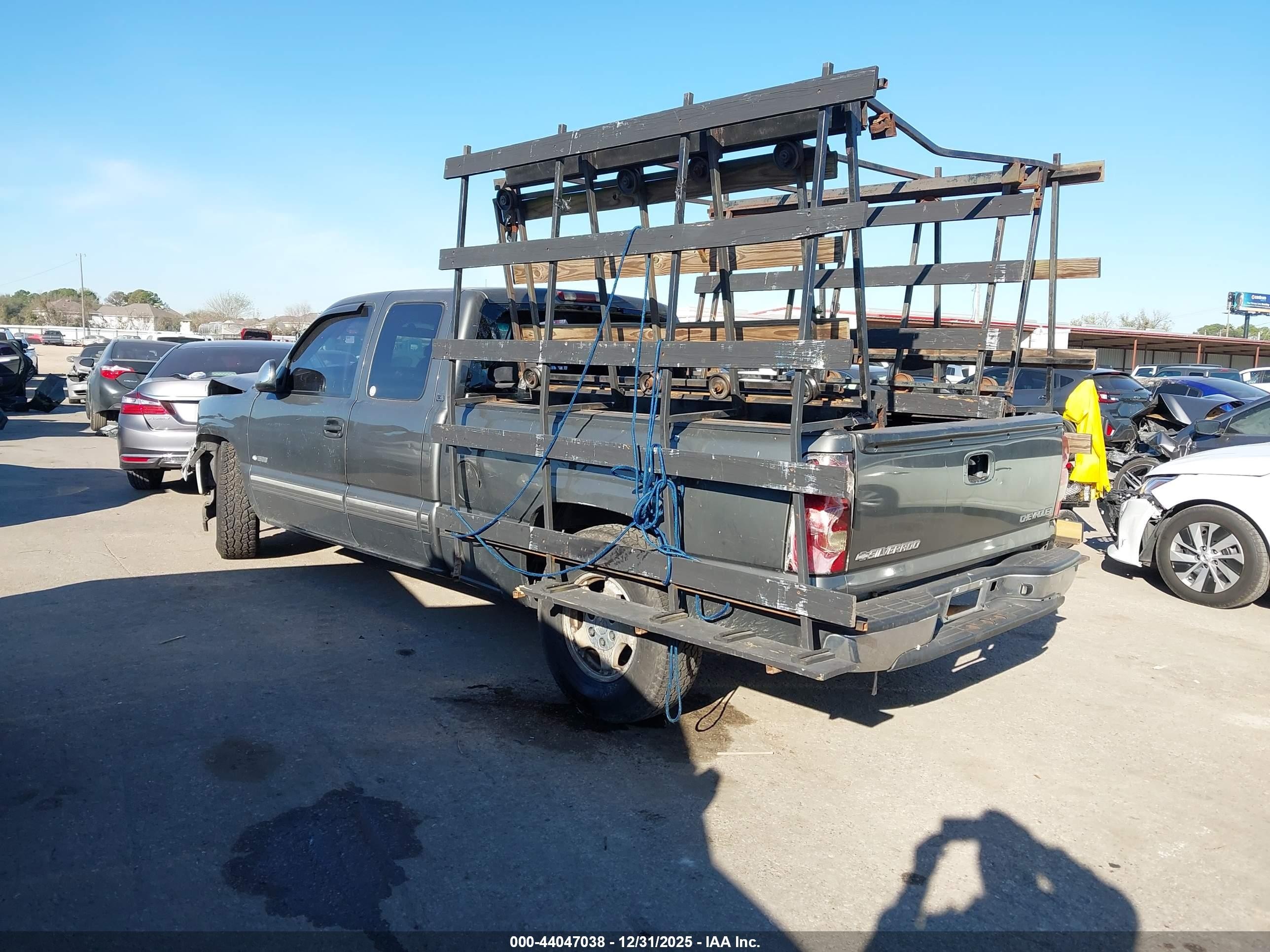 2002 Chevrolet Silverado 1500 Ls Gray vin: 2GCEC19V621218307