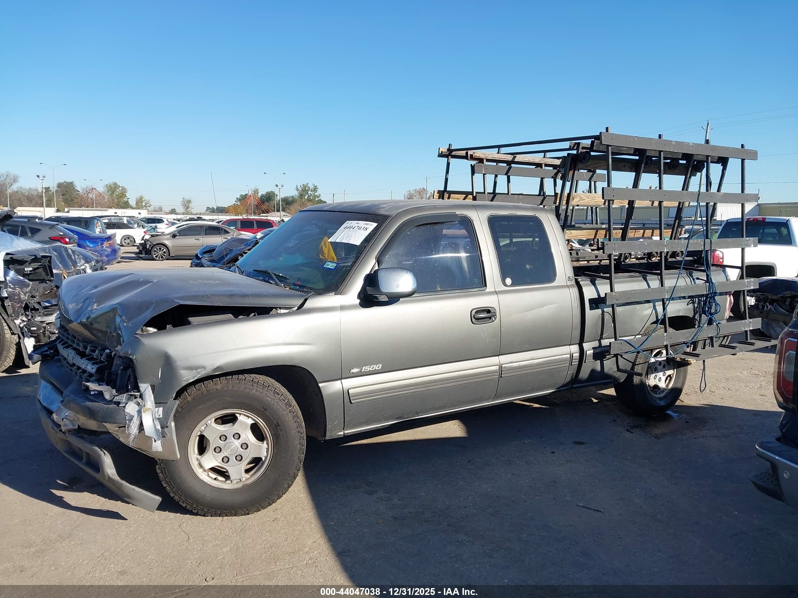 2002 Chevrolet Silverado 1500 Ls Gray vin: 2GCEC19V621218307