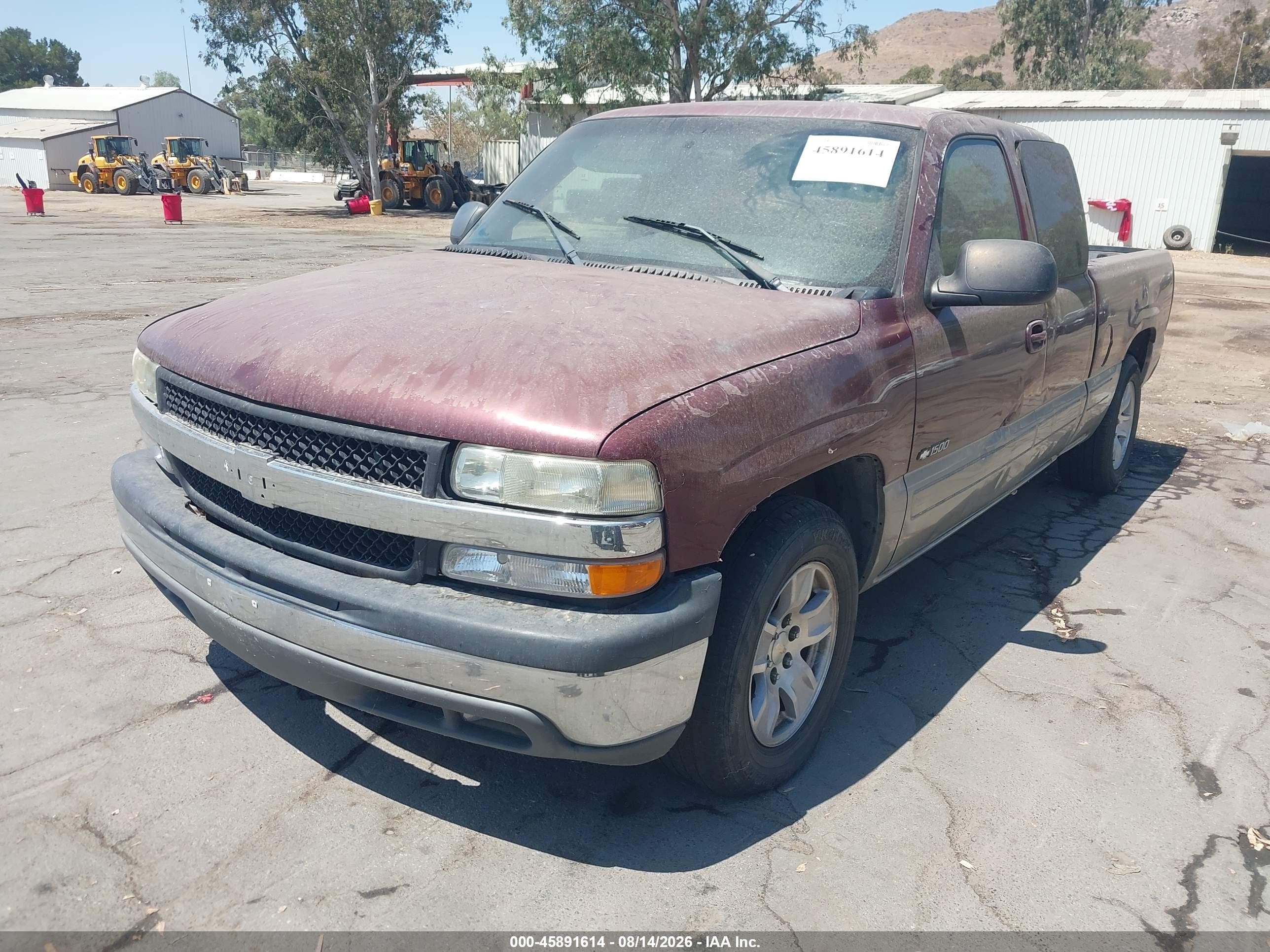 2002 Chevrolet Silverado 1500 Ls Burgundy vin: 2GCEC19V621375397