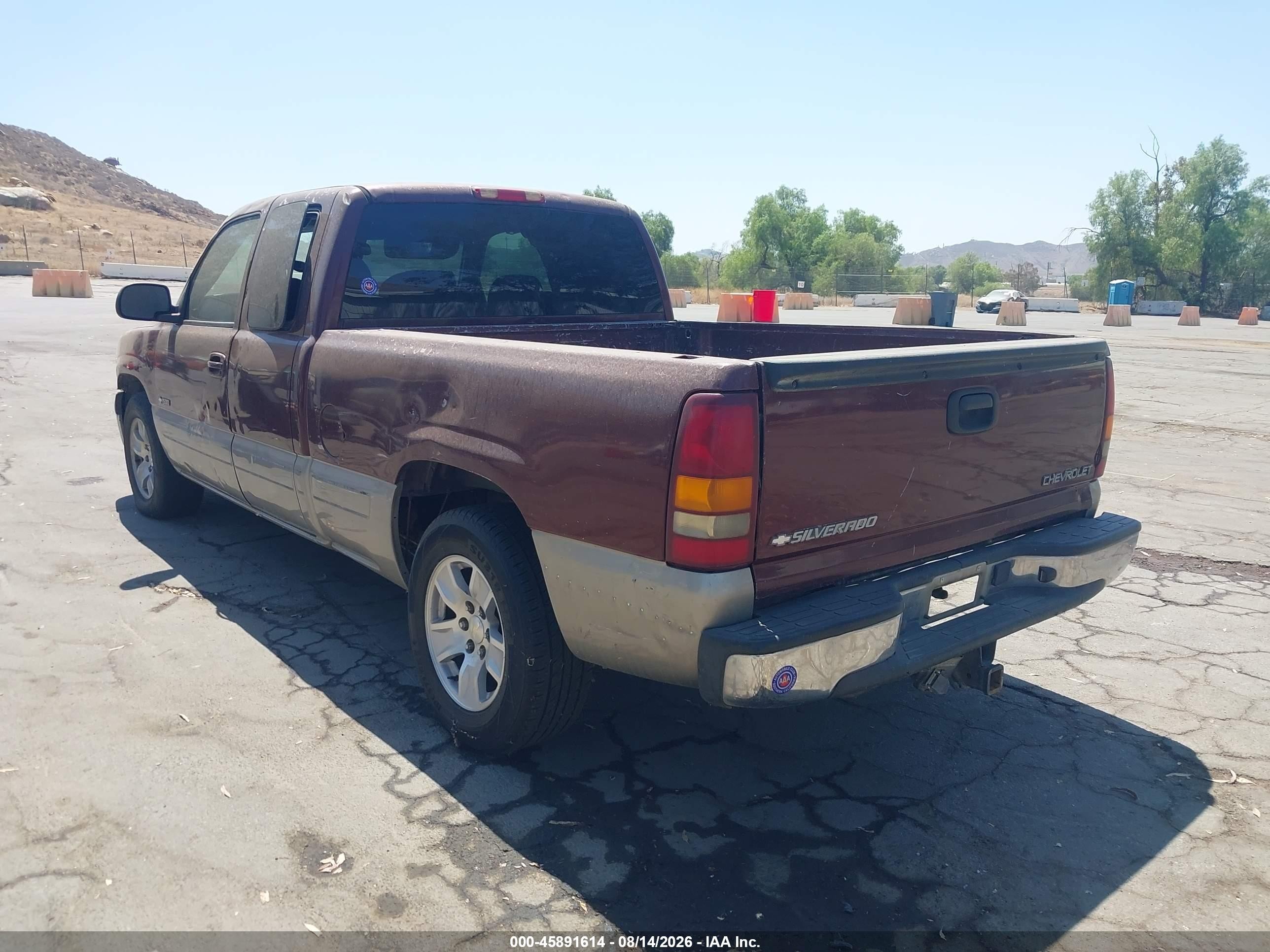 2002 Chevrolet Silverado 1500 Ls Burgundy vin: 2GCEC19V621375397