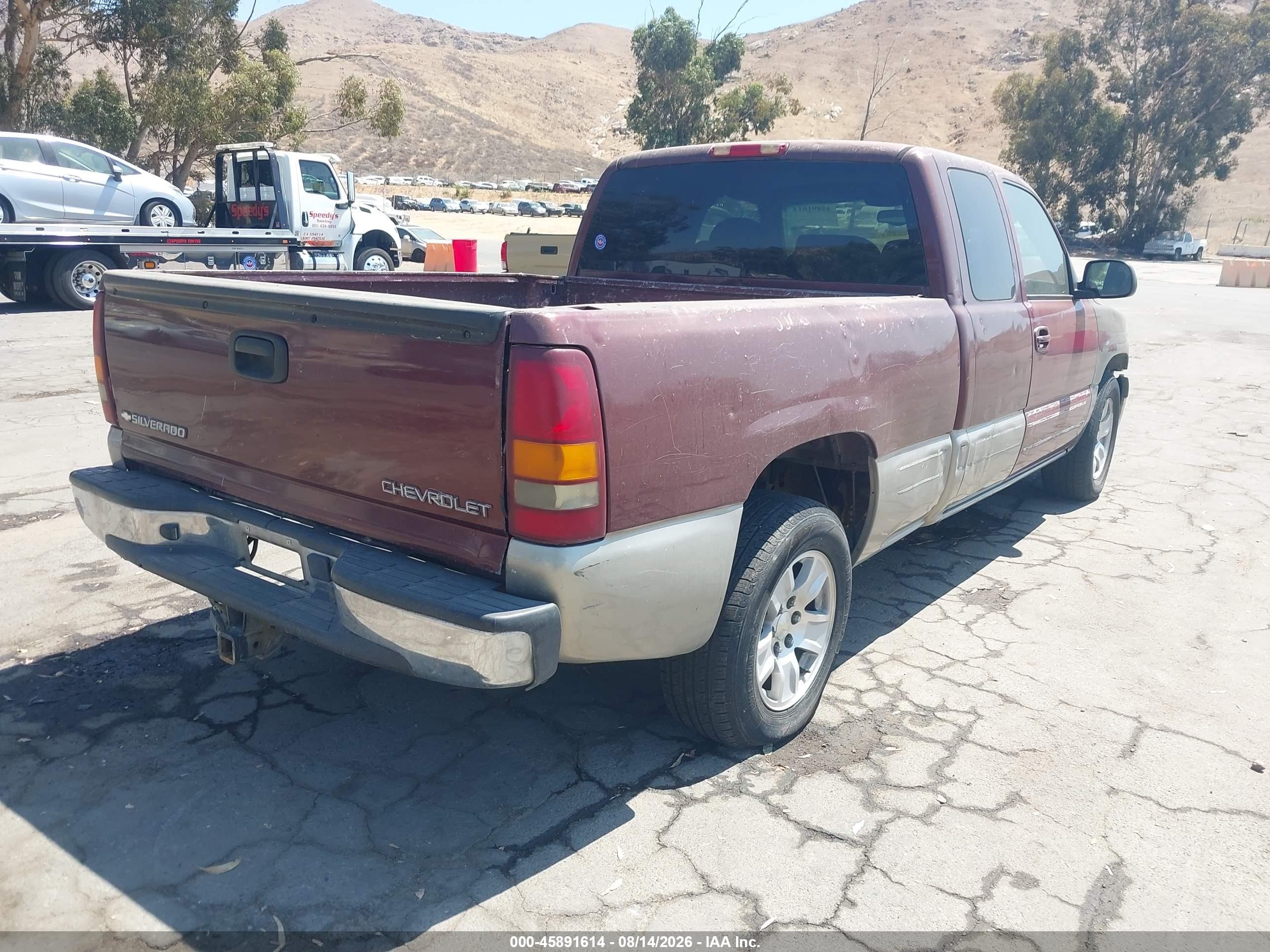 2002 Chevrolet Silverado 1500 Ls Burgundy vin: 2GCEC19V621375397