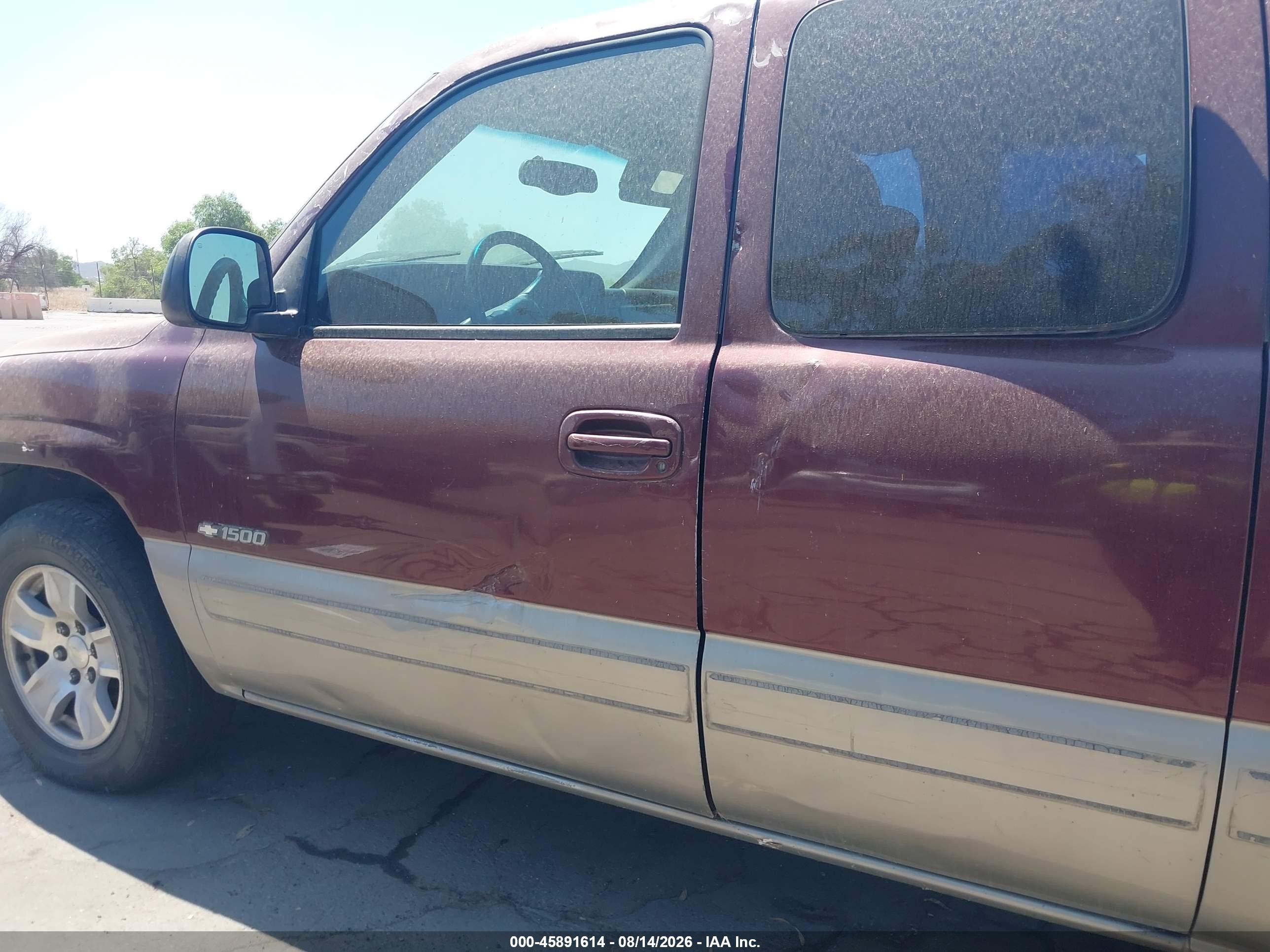 2002 Chevrolet Silverado 1500 Ls Burgundy vin: 2GCEC19V621375397