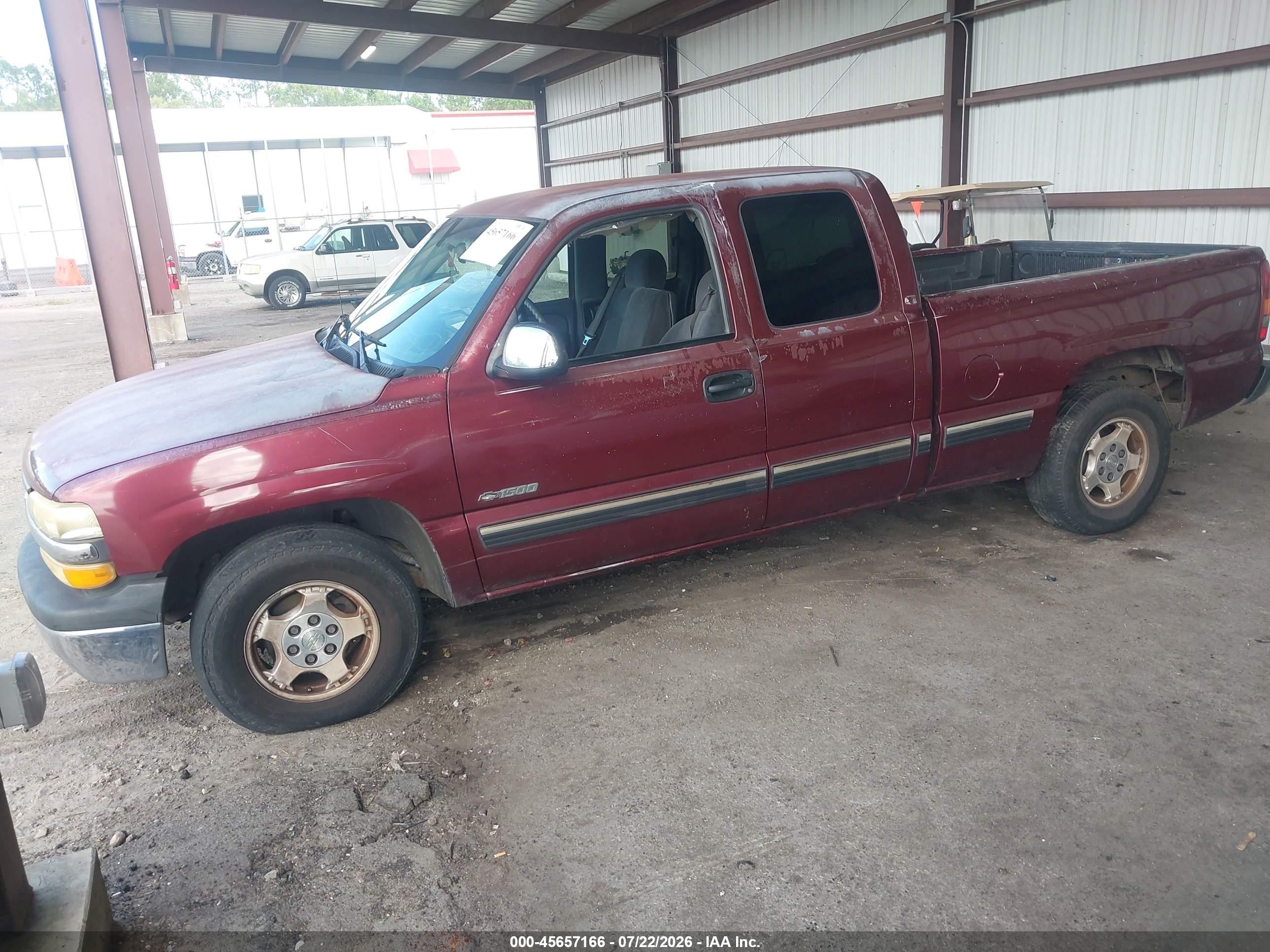 2002 Chevrolet Silverado 1500 Ls Burgundy vin: 2GCEC19V621414408
