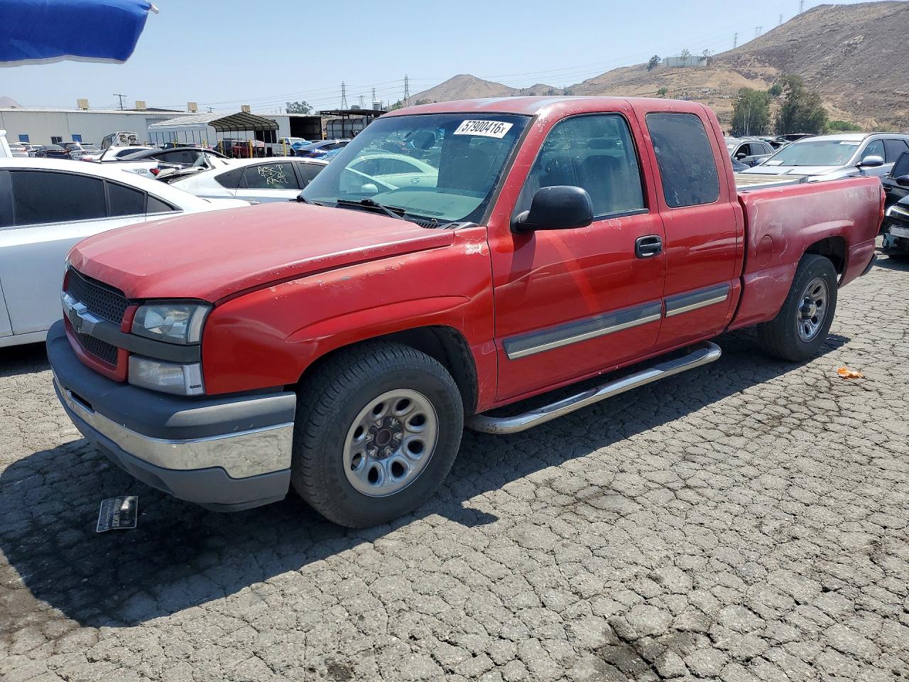 2005 Chevrolet Silverado C1500 Red vin: 2GCEC19V651274056