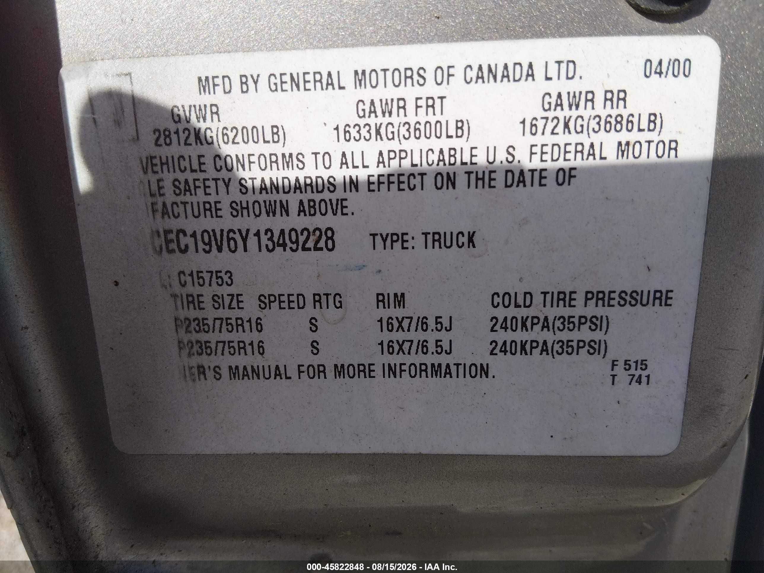 2000 Chevrolet Silverado 1500 Ls Gold vin: 2GCEC19V6Y1349228