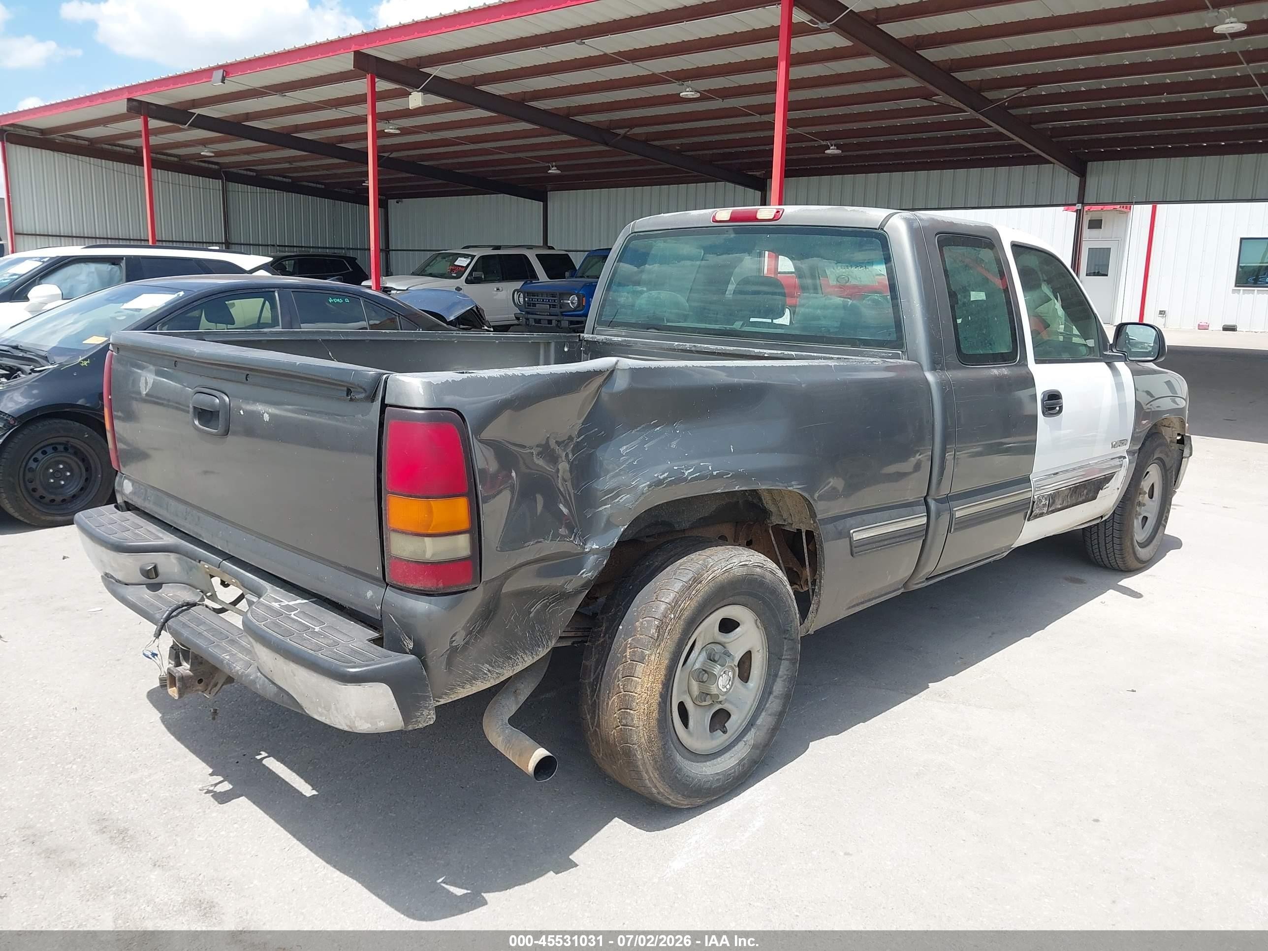 2002 Chevrolet Silverado 1500 Ls Gray vin: 2GCEC19V721237111