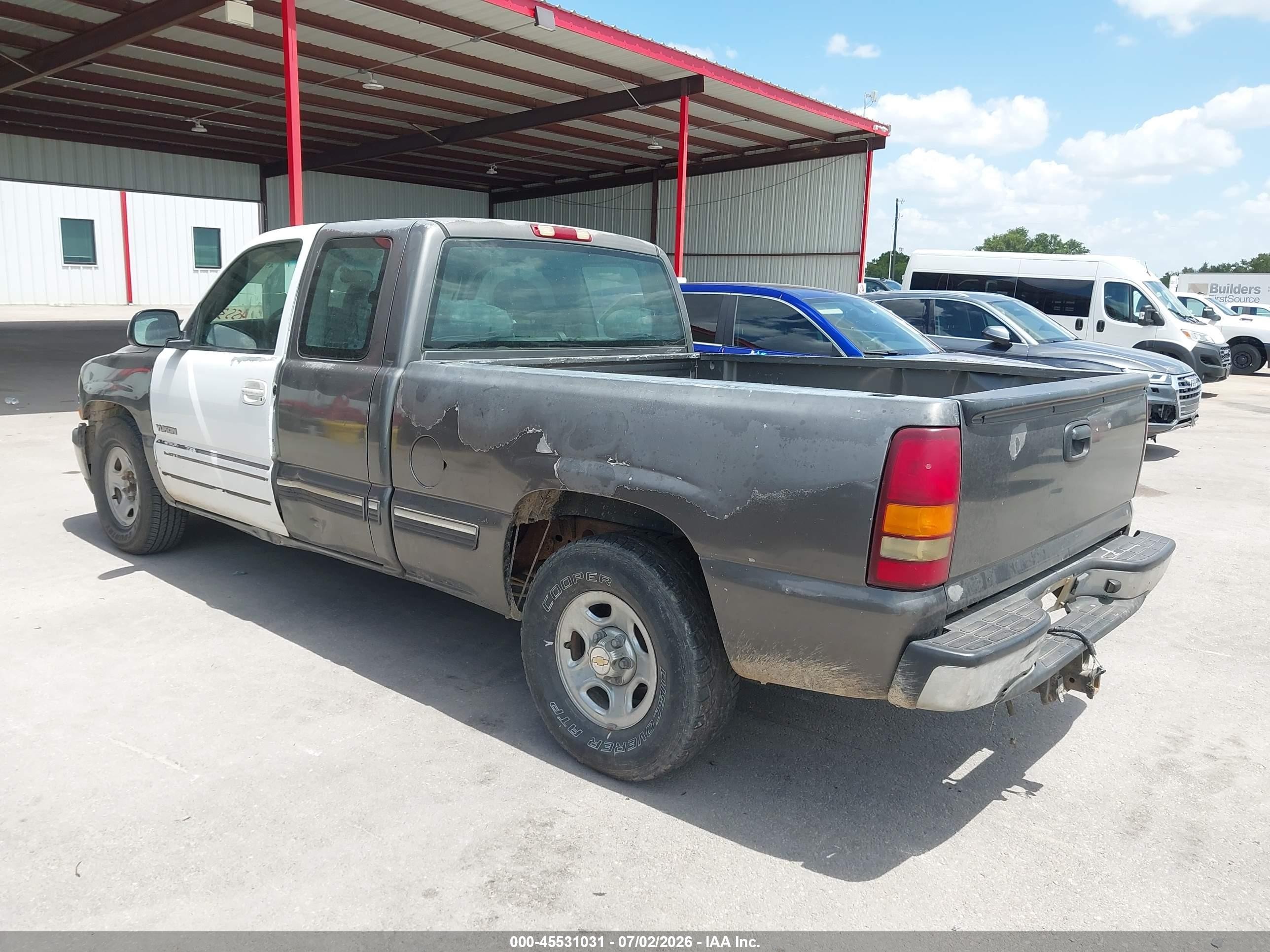 2002 Chevrolet Silverado 1500 Ls Gray vin: 2GCEC19V721237111