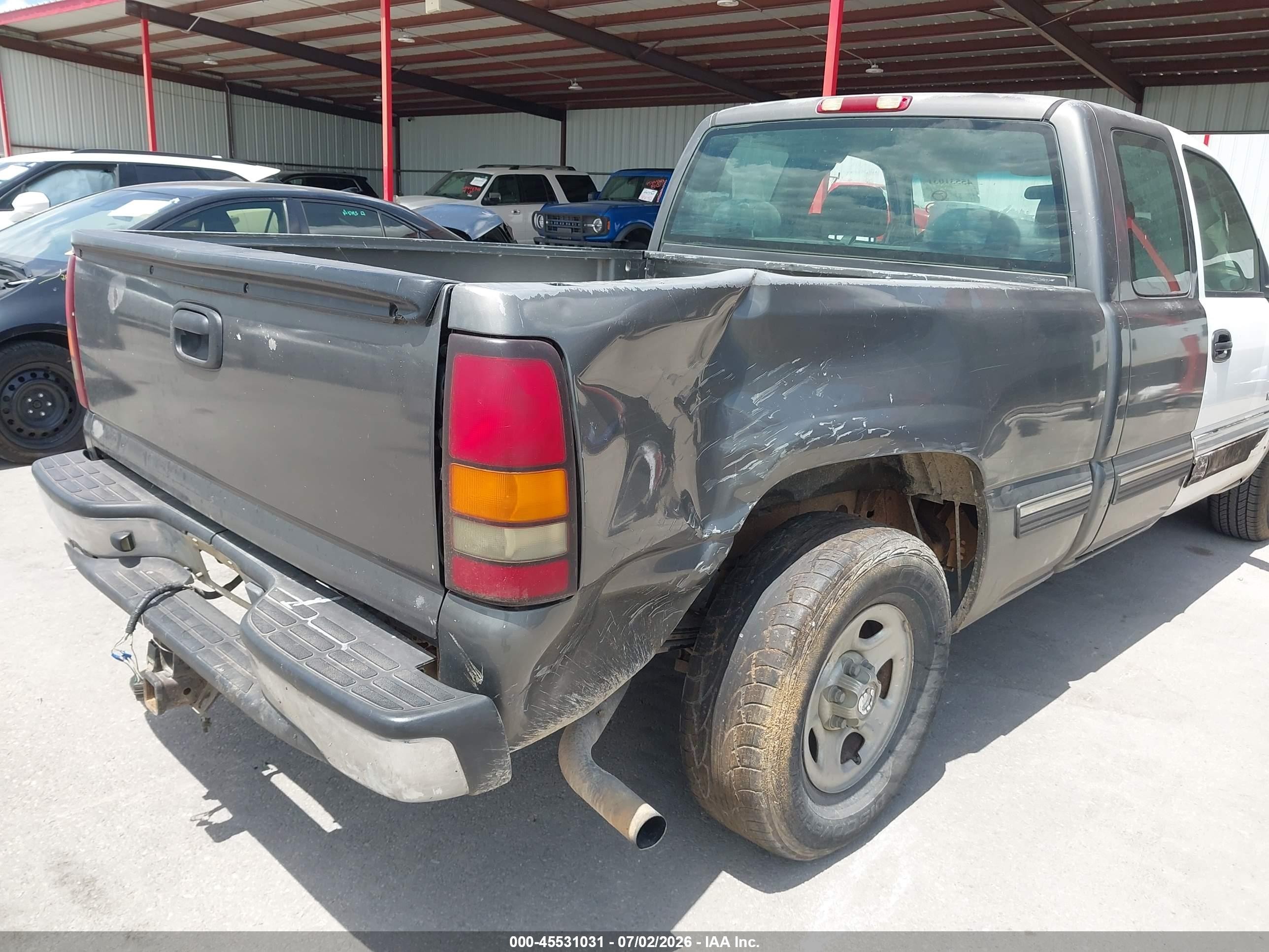 2002 Chevrolet Silverado 1500 Ls Gray vin: 2GCEC19V721237111