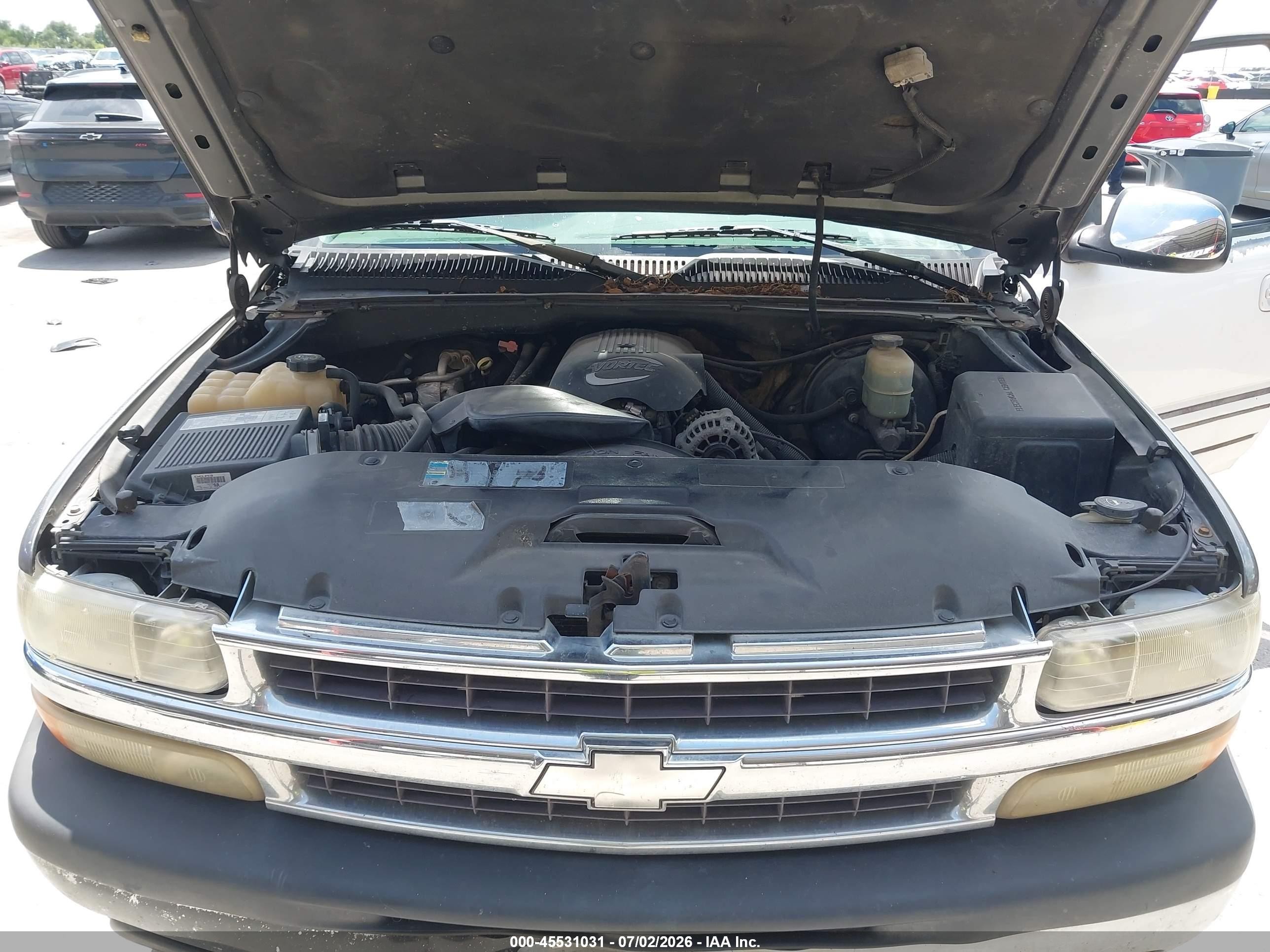 2002 Chevrolet Silverado 1500 Ls Gray vin: 2GCEC19V721237111