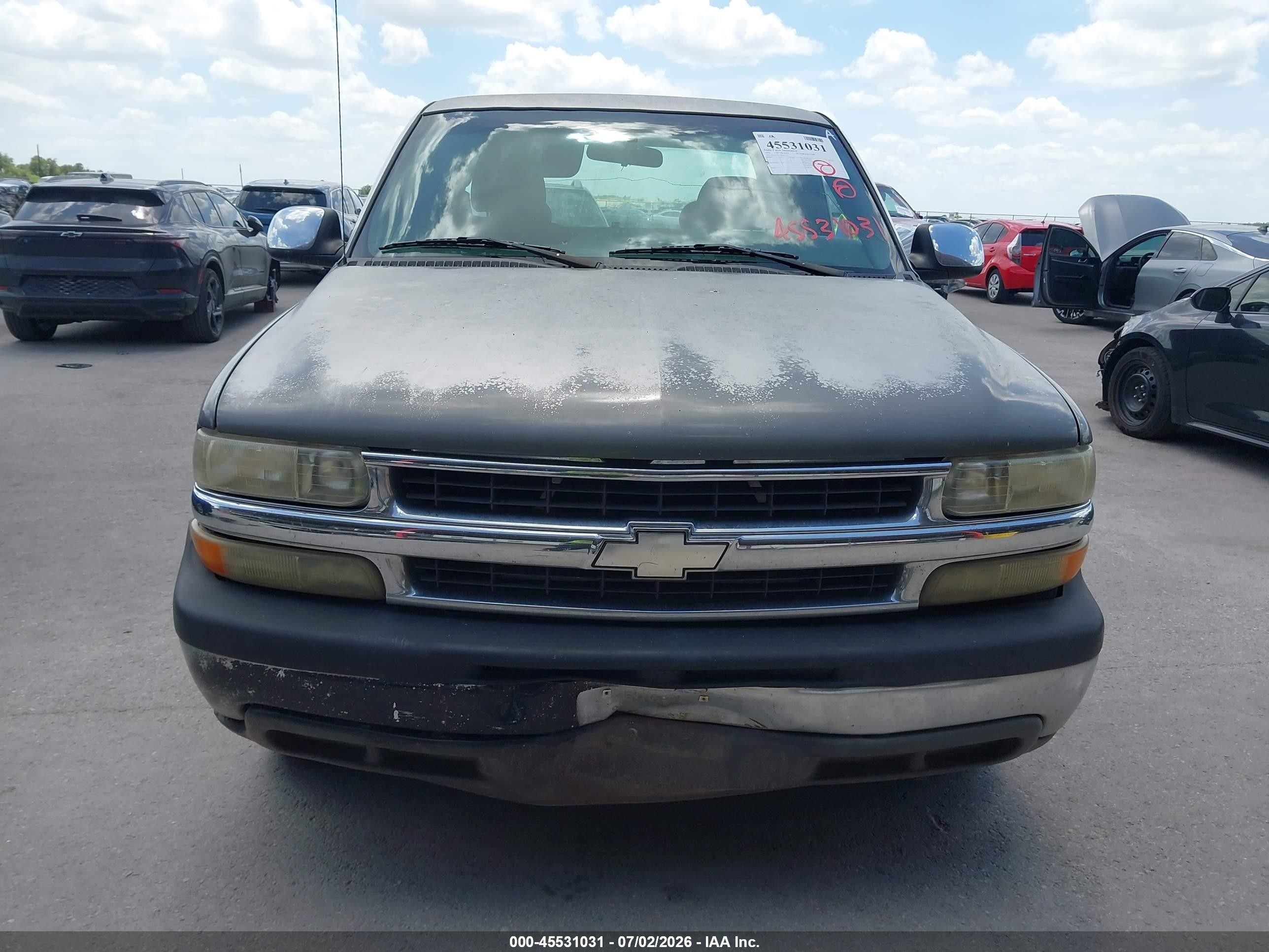 2002 Chevrolet Silverado 1500 Ls Gray vin: 2GCEC19V721237111