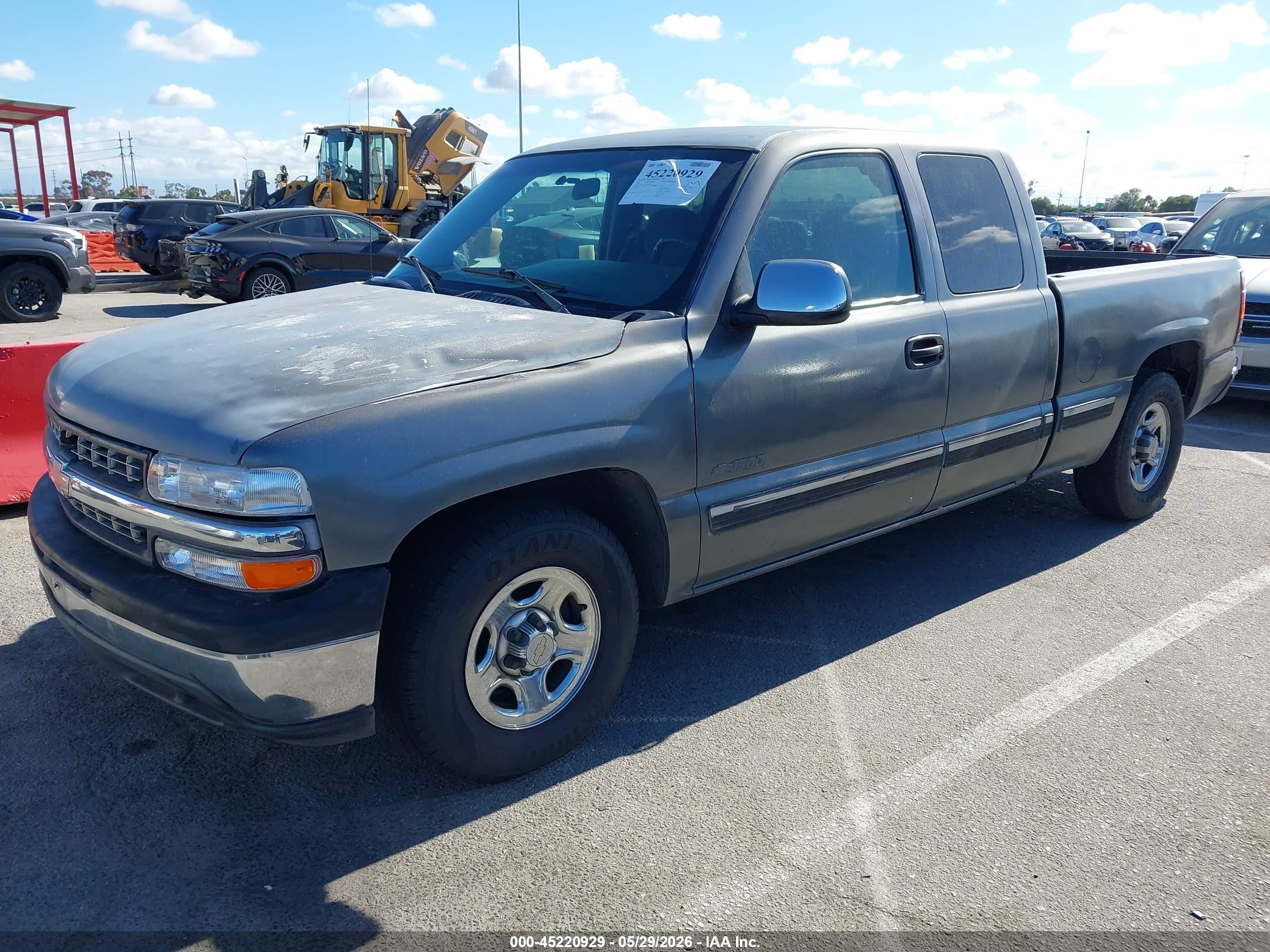 2002 Chevrolet Silverado 1500 Ls Gray vin: 2GCEC19V721352968