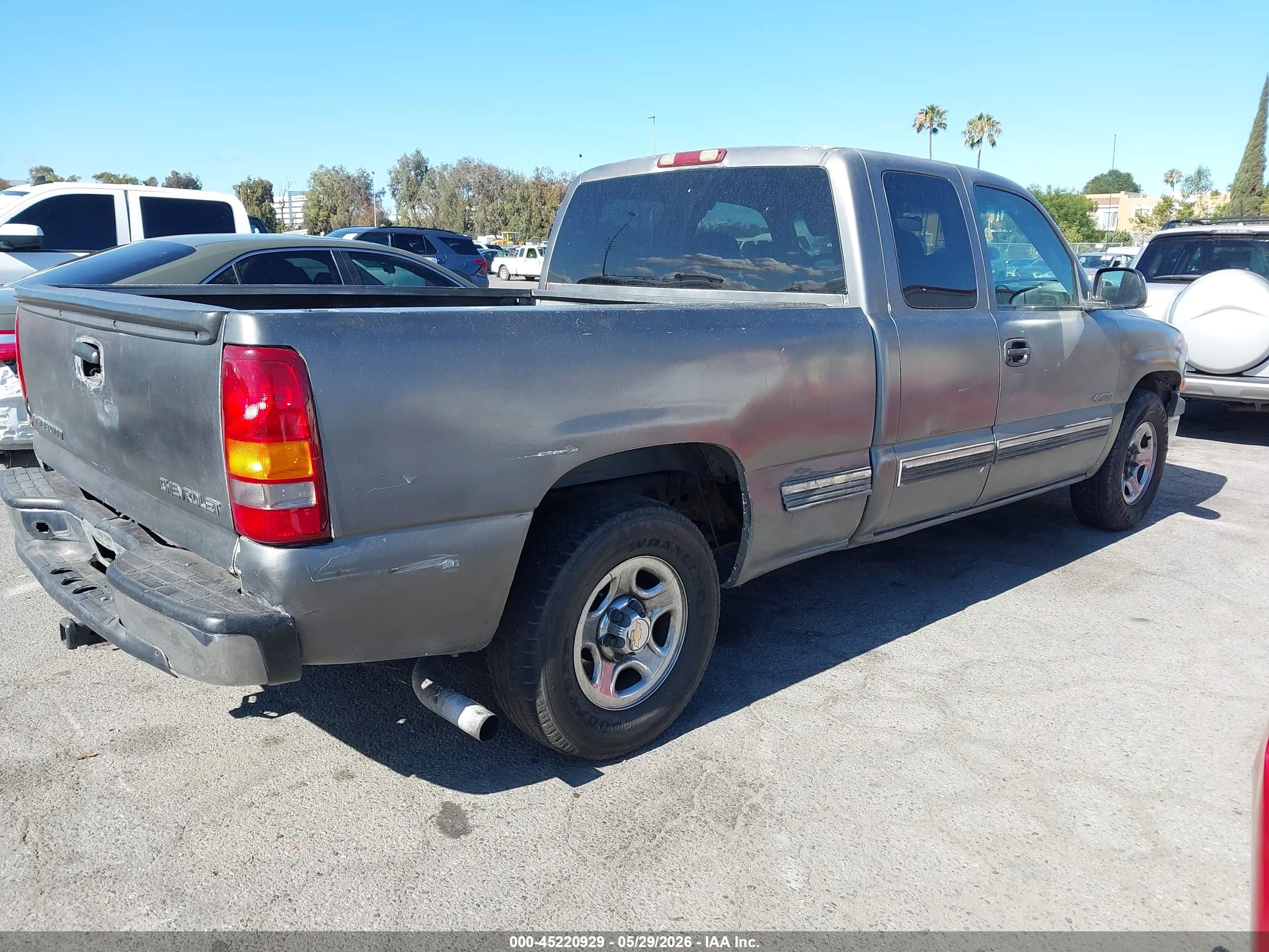 2002 Chevrolet Silverado 1500 Ls Gray vin: 2GCEC19V721352968