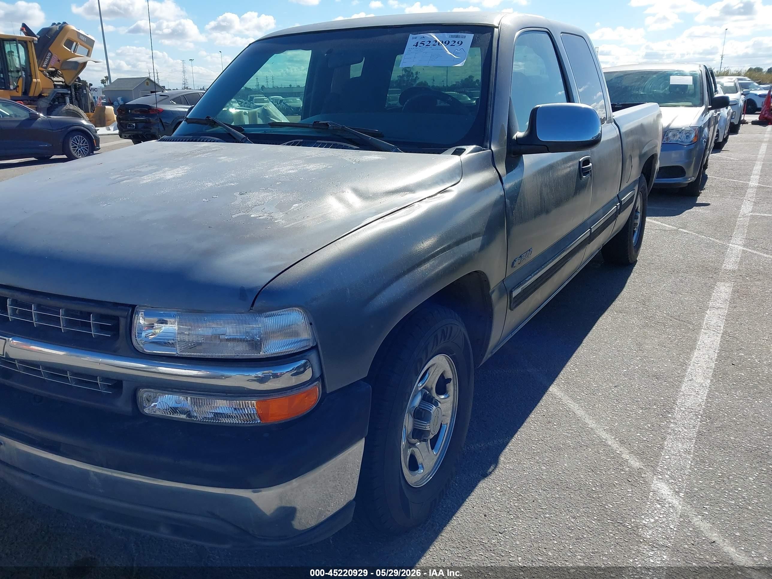 2002 Chevrolet Silverado 1500 Ls Gray vin: 2GCEC19V721352968