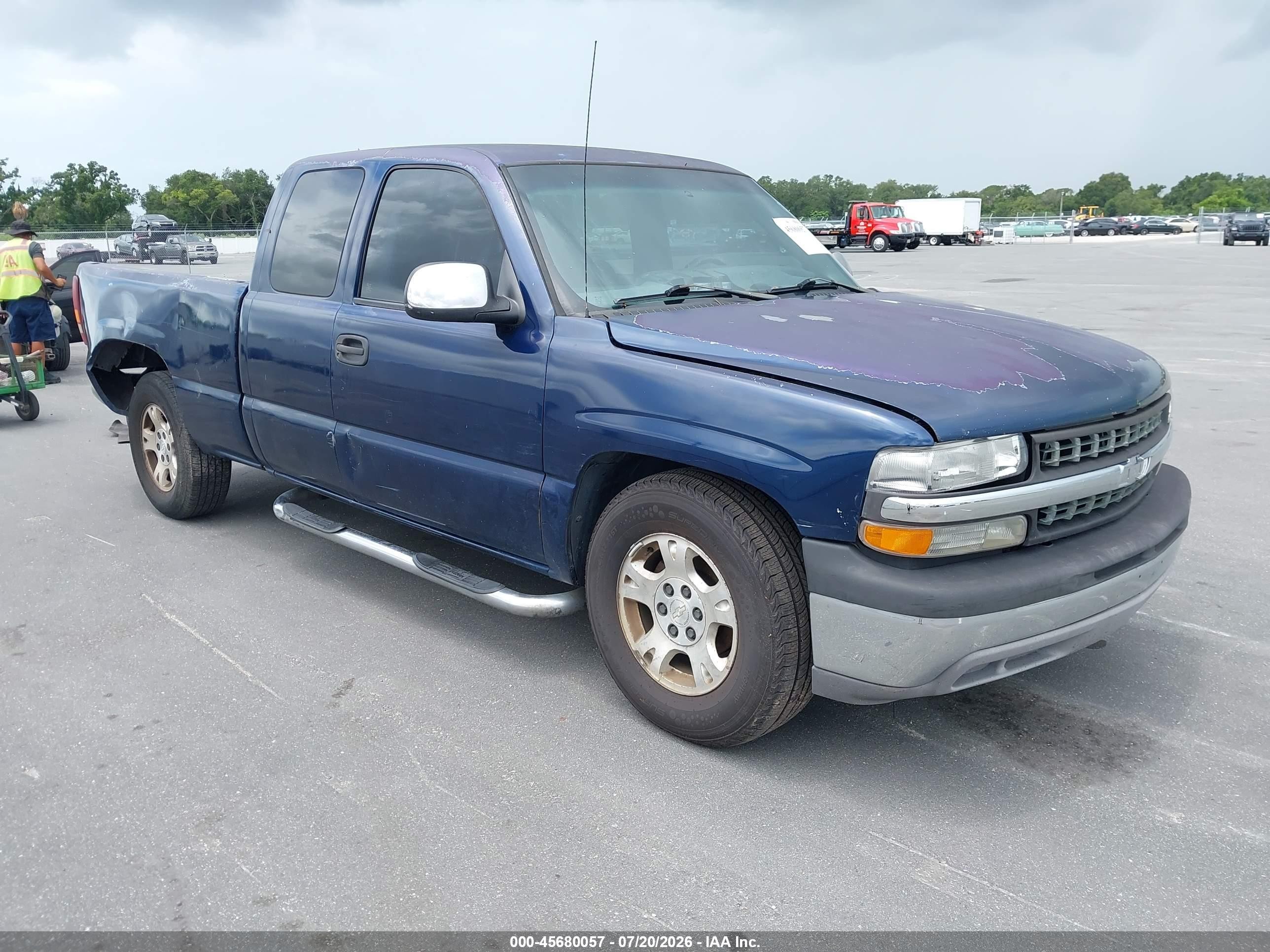 2000 Chevrolet Silverado 1500 Ls Blue vin: 2GCEC19V7Y1368080