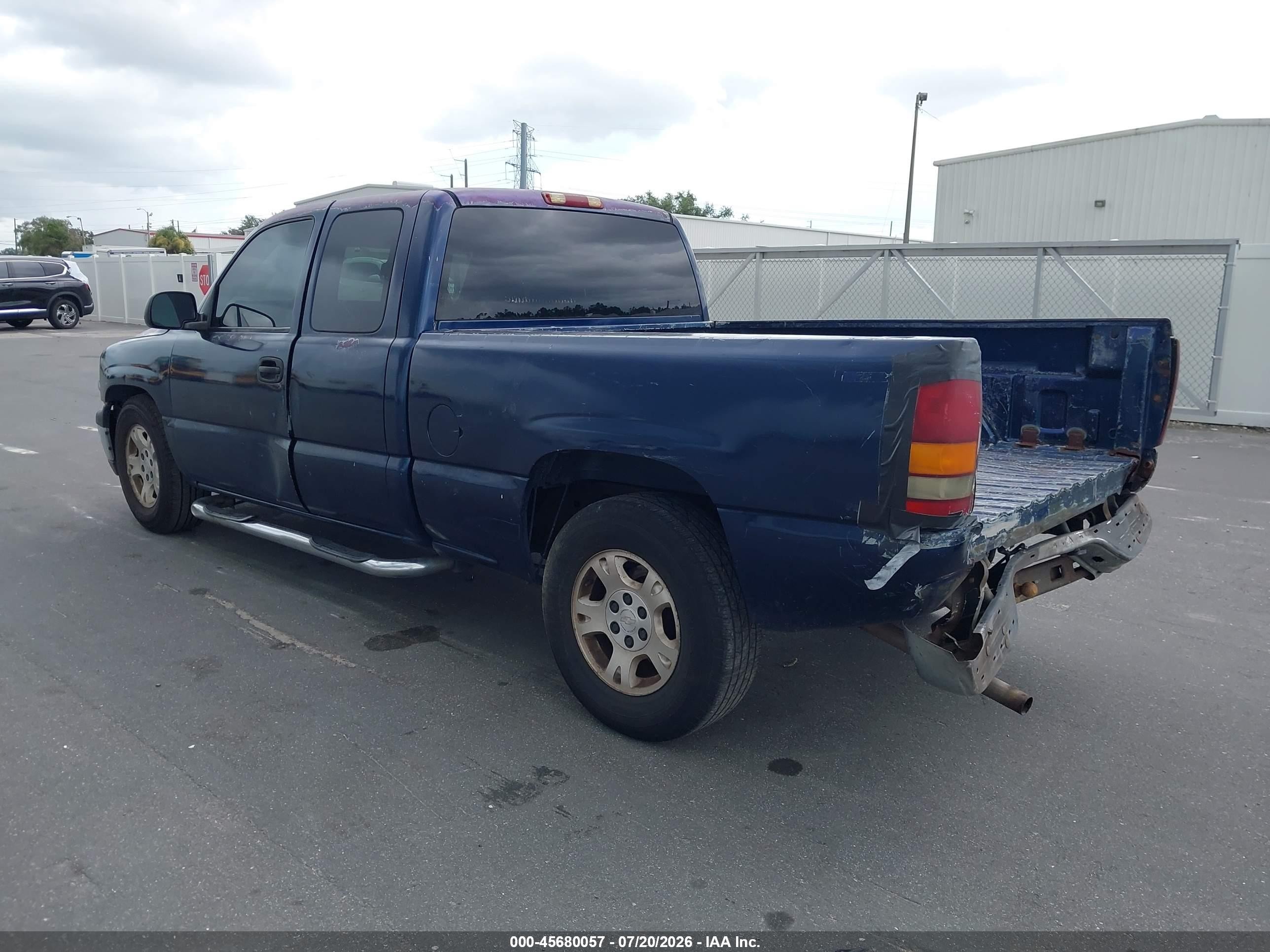2000 Chevrolet Silverado 1500 Ls Blue vin: 2GCEC19V7Y1368080
