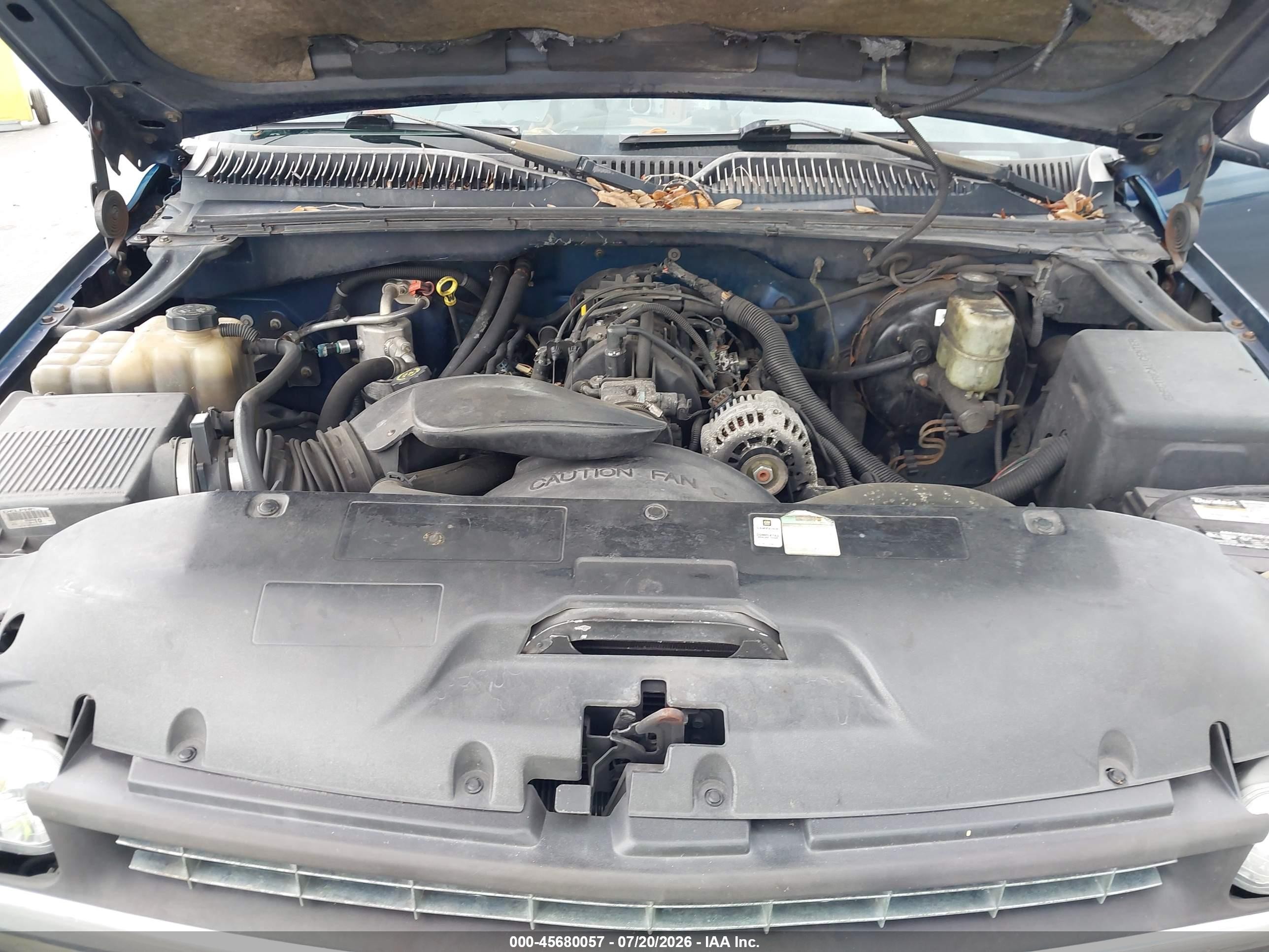 2000 Chevrolet Silverado 1500 Ls Blue vin: 2GCEC19V7Y1368080