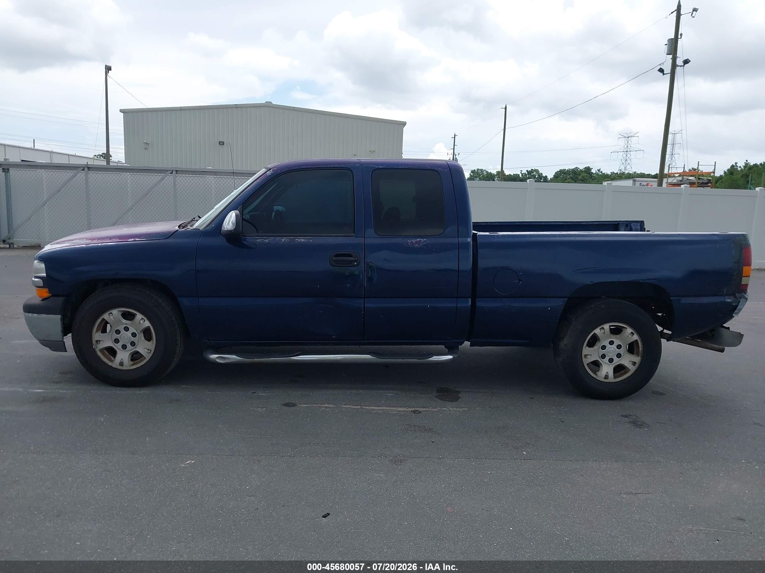2000 Chevrolet Silverado 1500 Ls Blue vin: 2GCEC19V7Y1368080