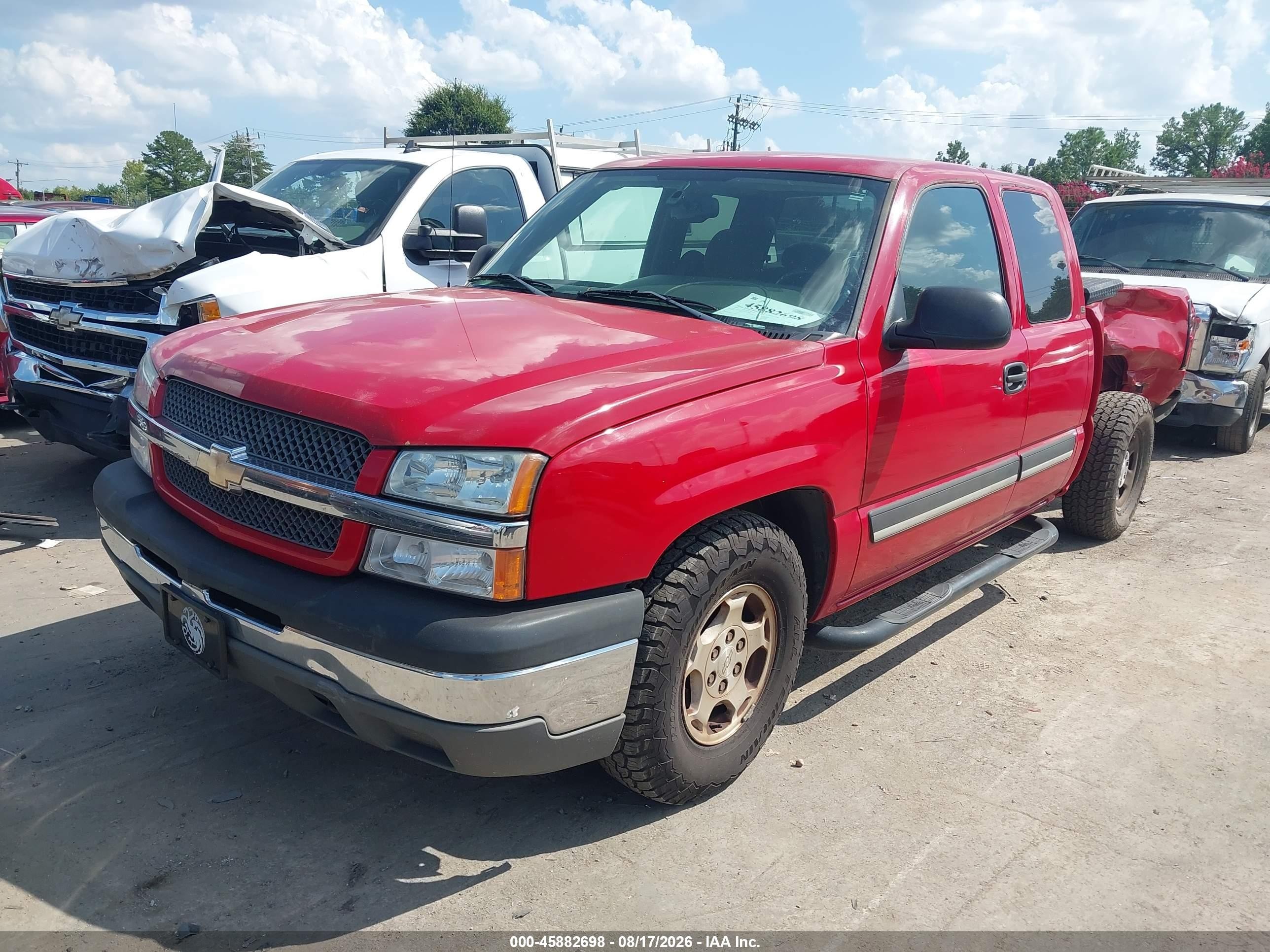 2004 Chevrolet Silverado 1500 Ls Red vin: 2GCEC19V841346969