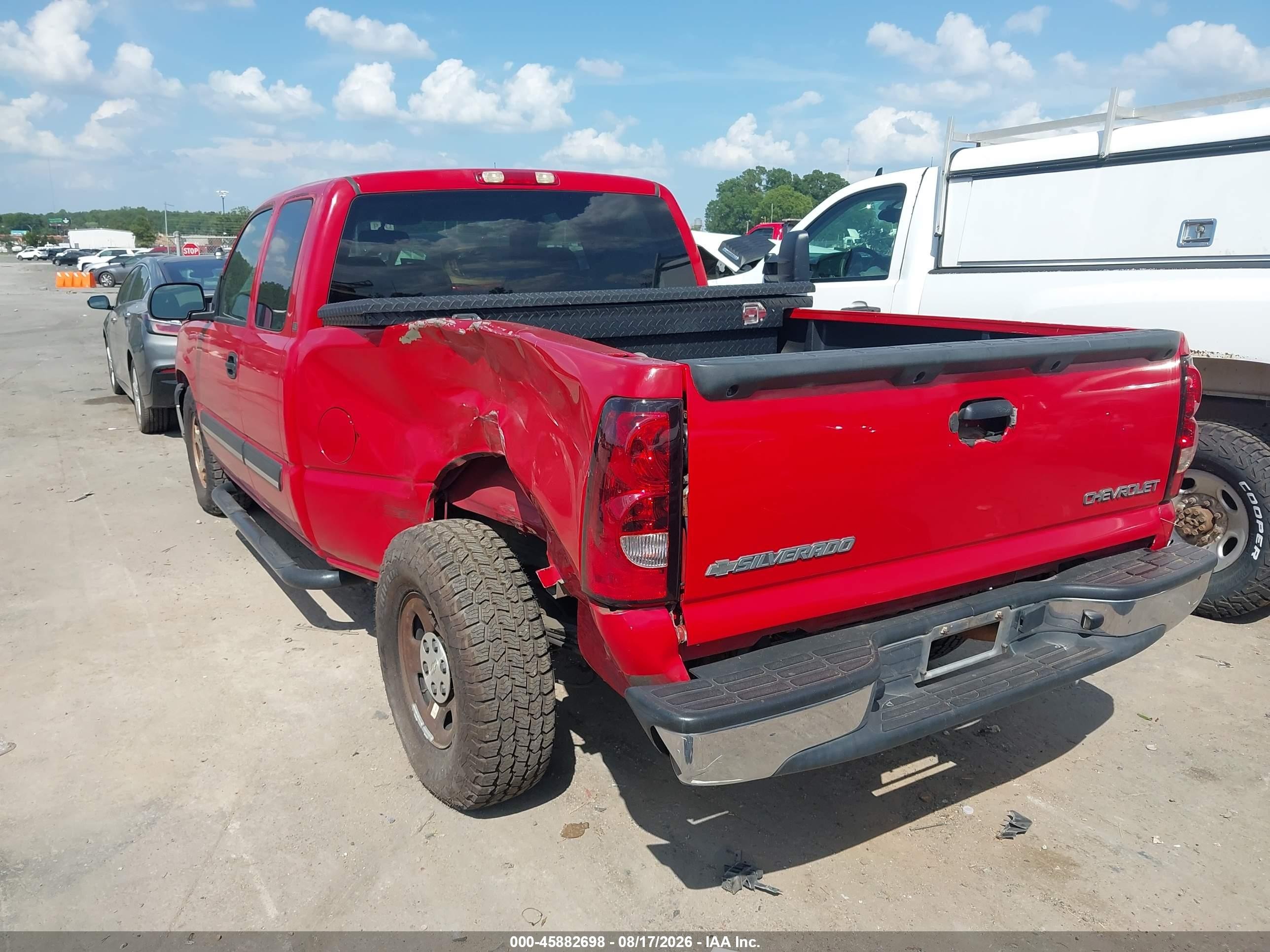 2004 Chevrolet Silverado 1500 Ls Red vin: 2GCEC19V841346969