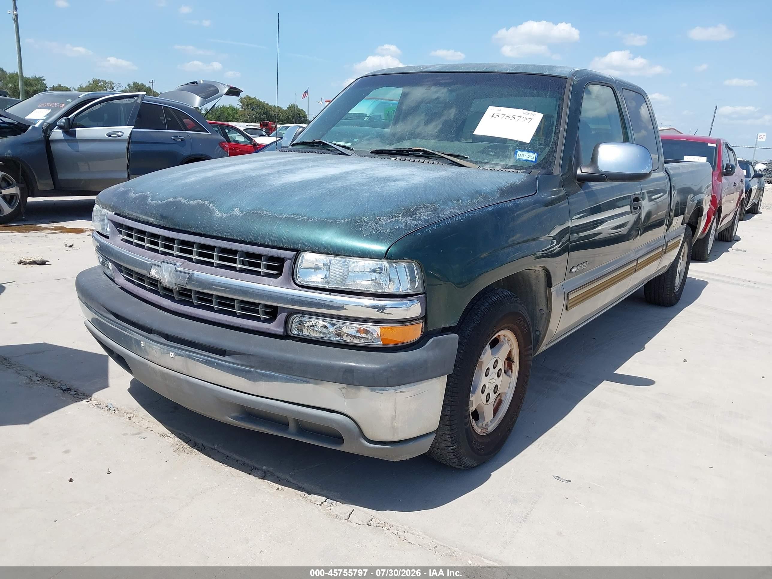 2001 Chevrolet Silverado 1500 Ls Green vin: 2GCEC19V911309991