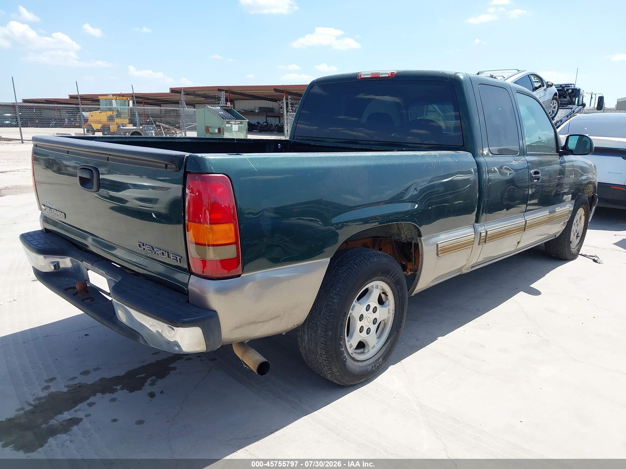 2001 Chevrolet Silverado 1500 Ls Green vin: 2GCEC19V911309991