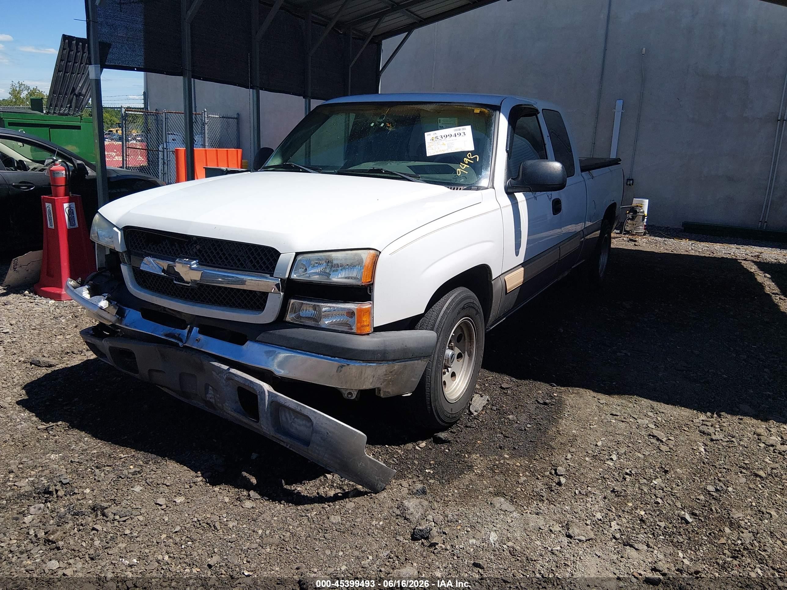 2003 Chevrolet Silverado 1500 Ls White vin: 2GCEC19V931365741