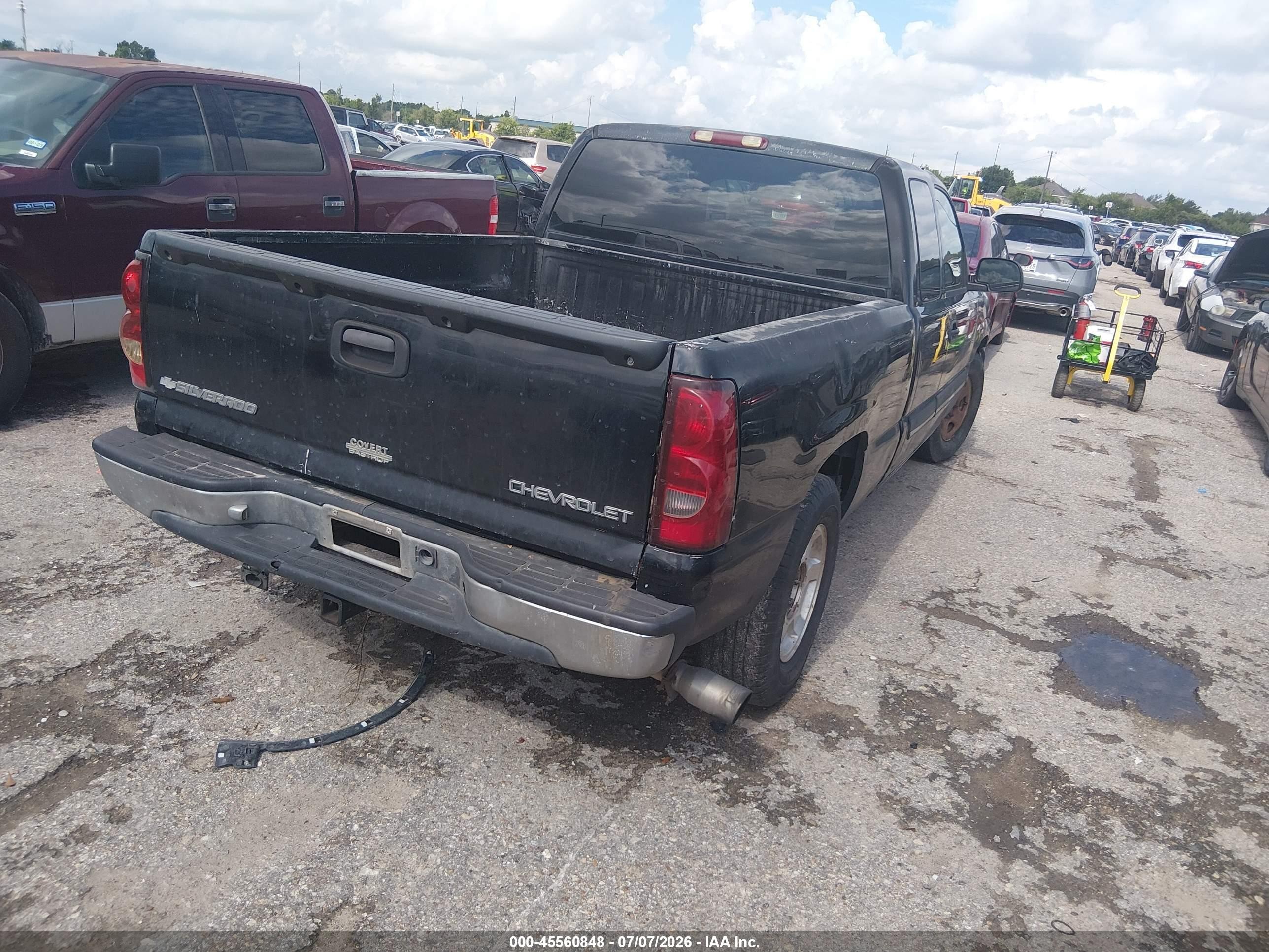 2004 Chevrolet Silverado 1500 Ls Black vin: 2GCEC19V941194832