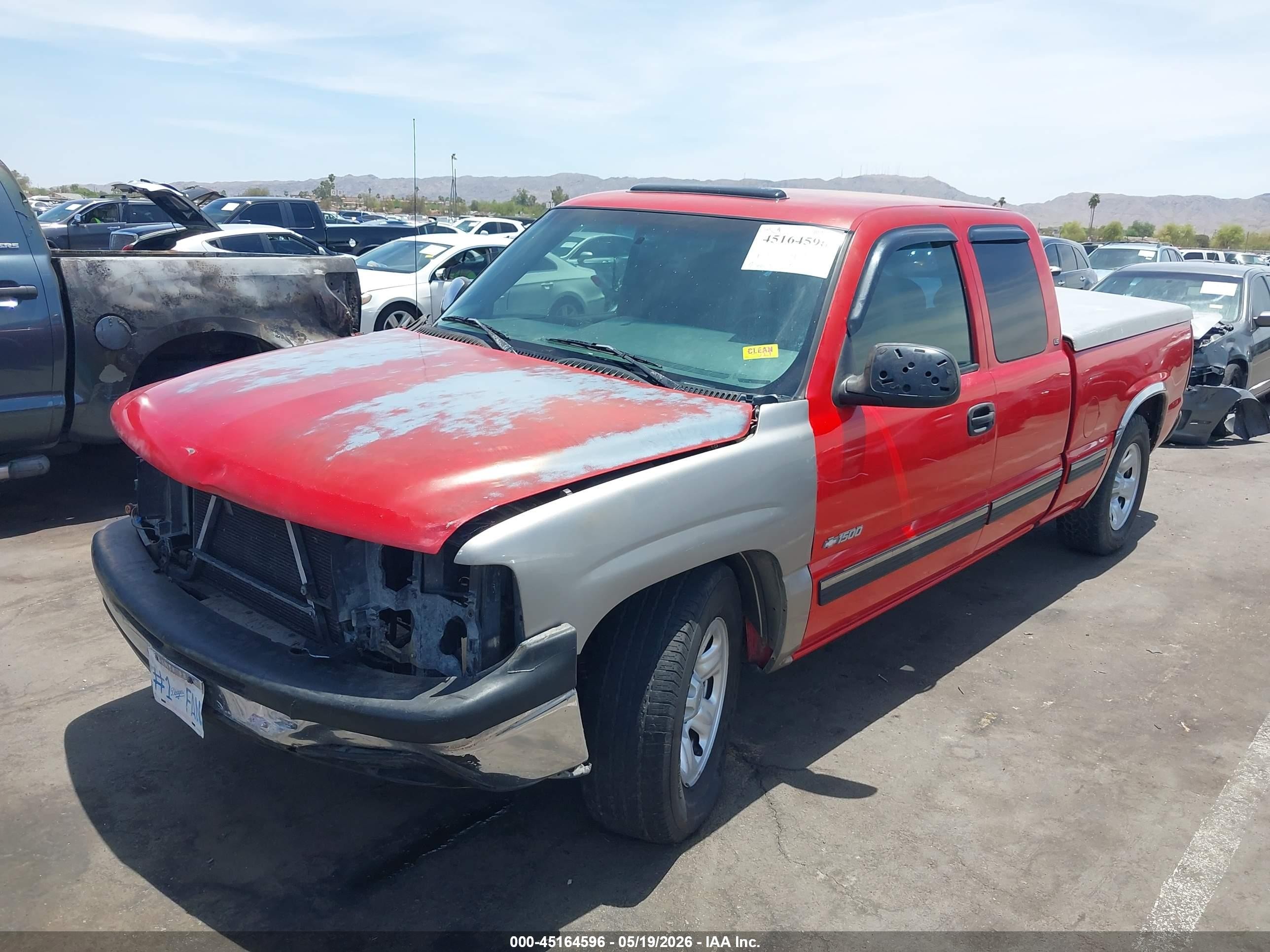 2000 Chevrolet Silverado 1500 Ls Red vin: 2GCEC19V9Y1112667