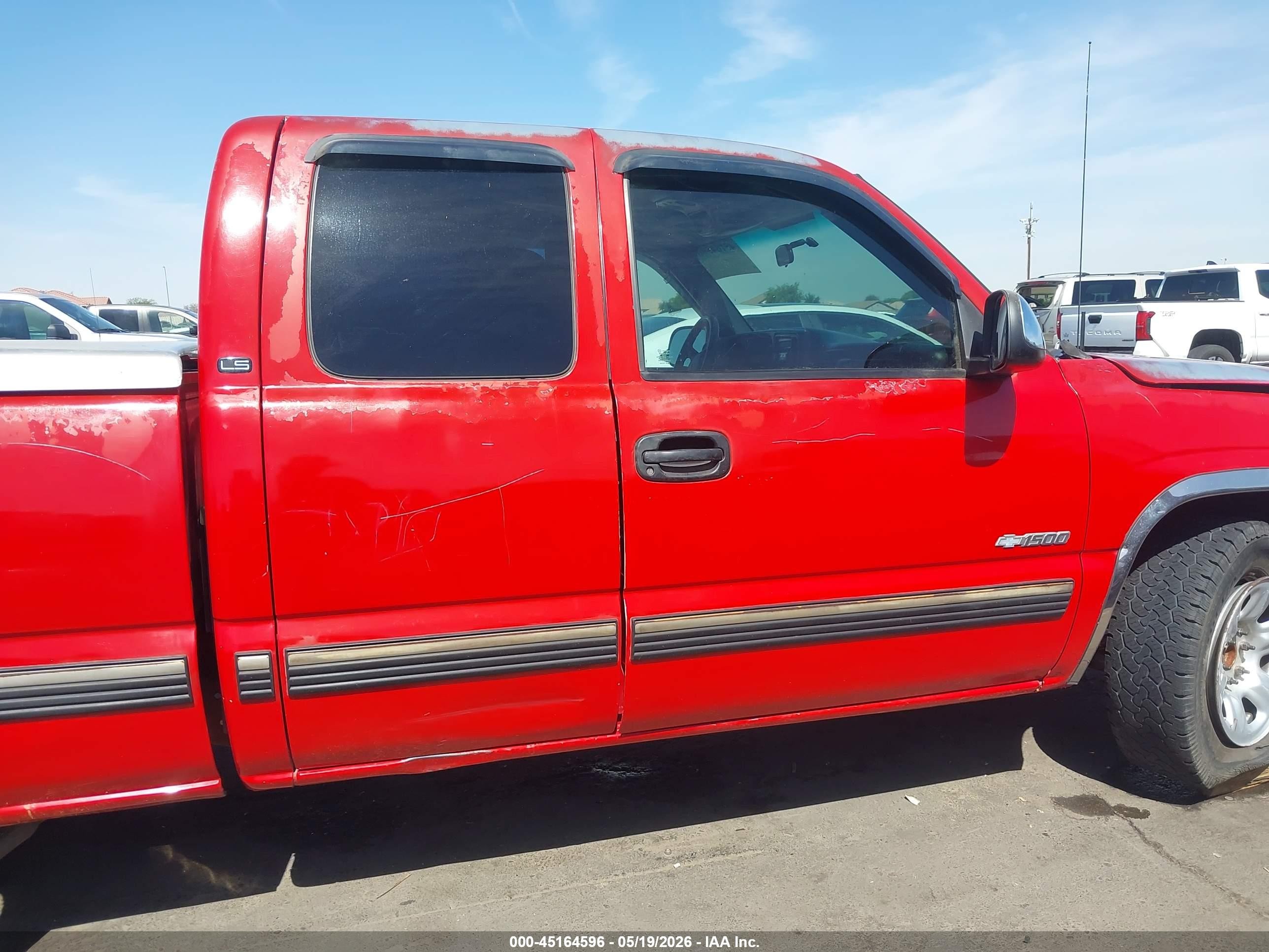 2000 Chevrolet Silverado 1500 Ls Red vin: 2GCEC19V9Y1112667