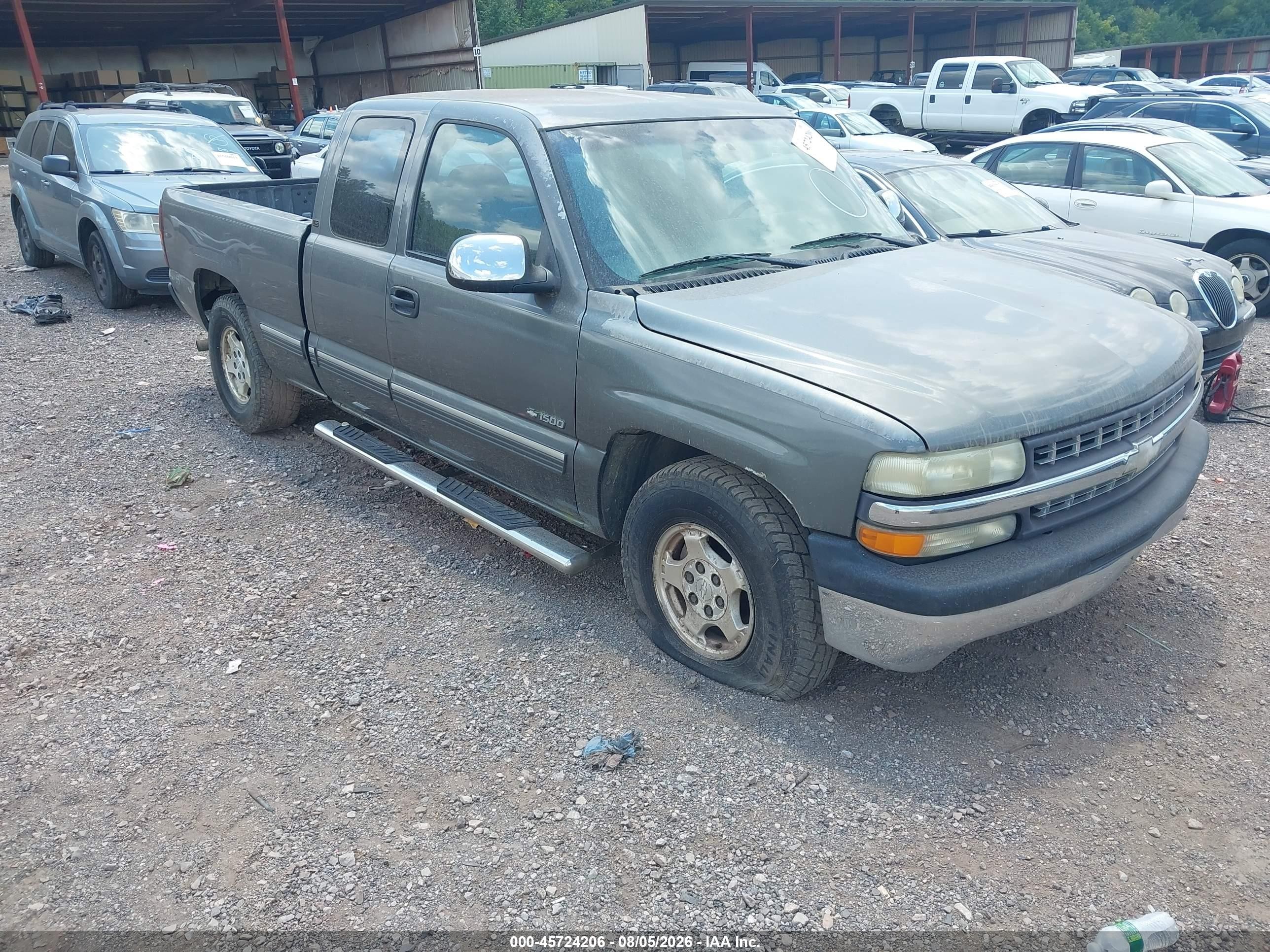 2000 Chevrolet Silverado 1500 Ls Gray vin: 2GCEC19V9Y1383616