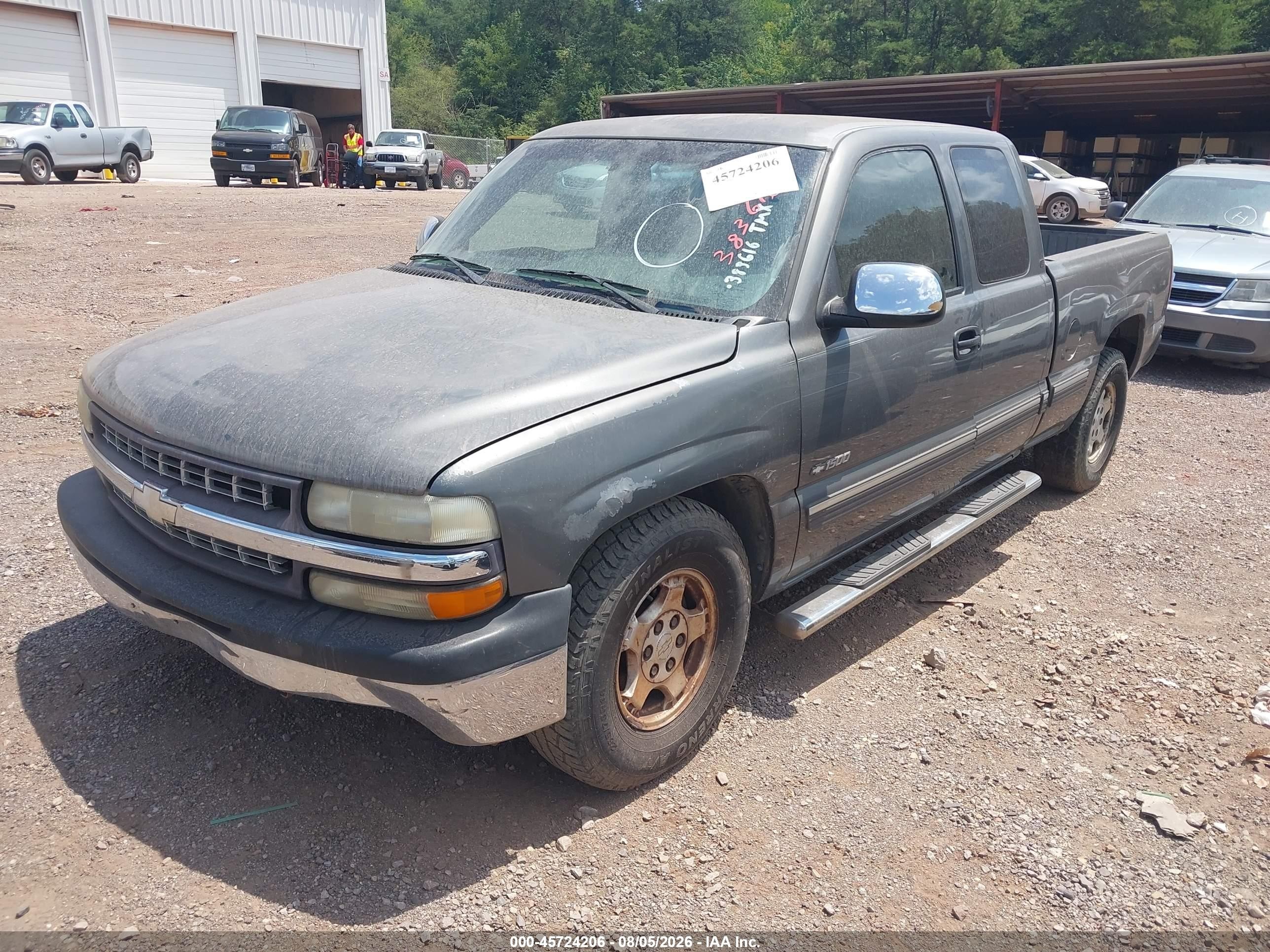 2000 Chevrolet Silverado 1500 Ls Gray vin: 2GCEC19V9Y1383616