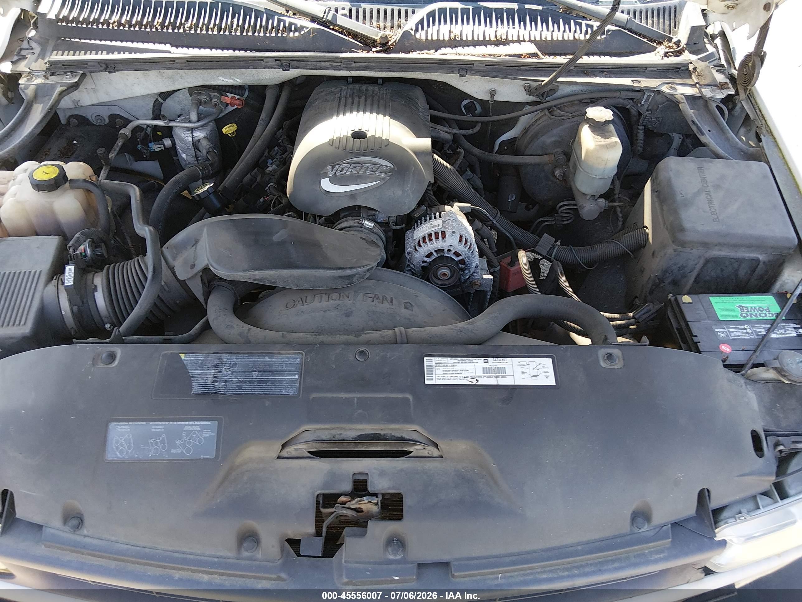 2001 Chevrolet Silverado 1500   White vin: 2GCEC19VX11397451