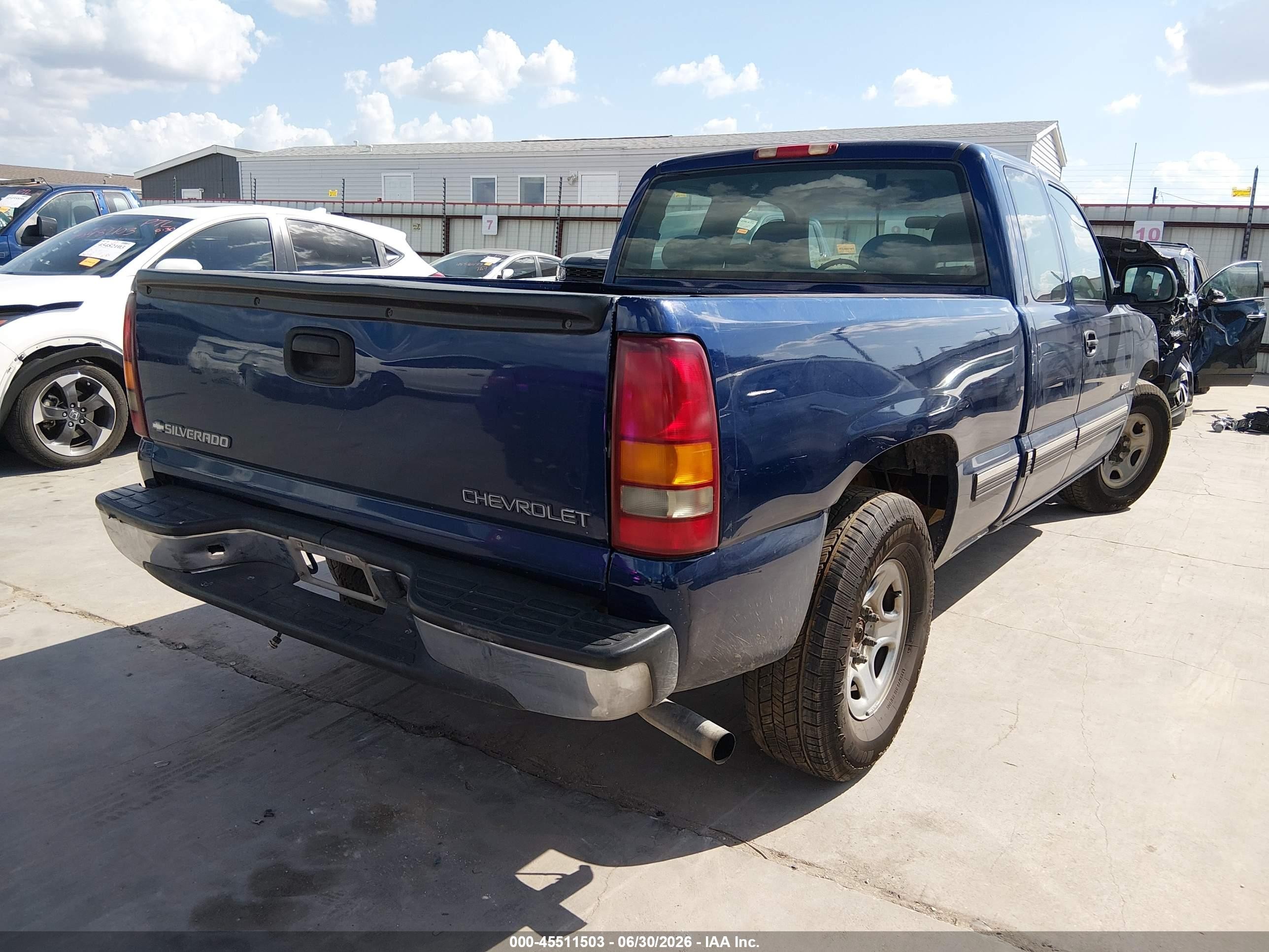 2002 Chevrolet Silverado 1500 Ls Blue vin: 2GCEC19VX21185862