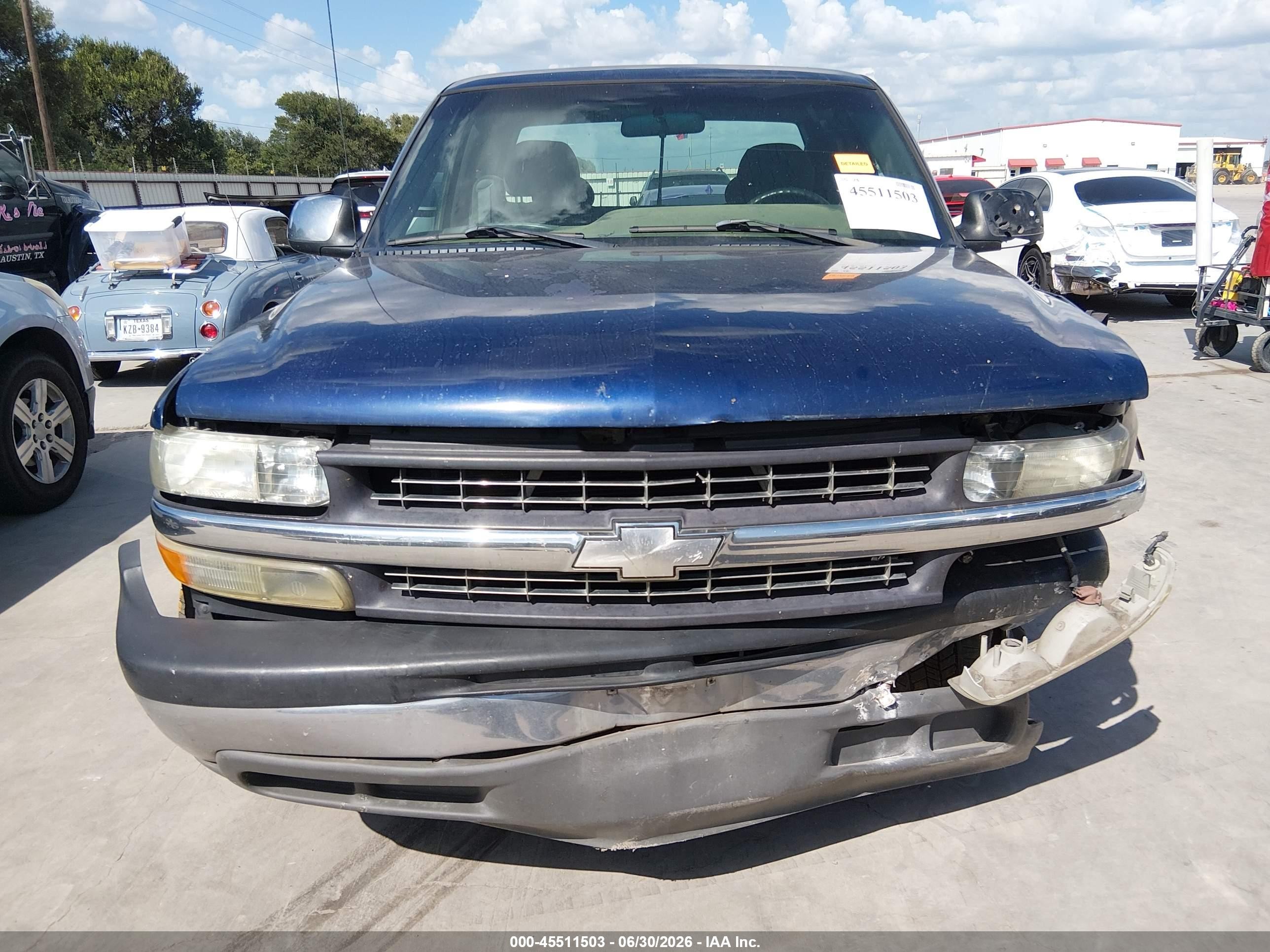 2002 Chevrolet Silverado 1500 Ls Blue vin: 2GCEC19VX21185862
