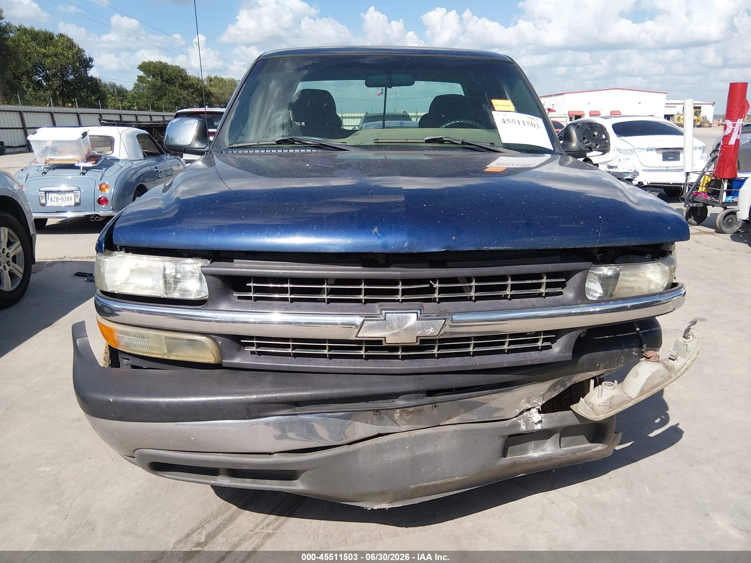 2002 Chevrolet Silverado 1500 Ls Blue vin: 2GCEC19VX21185862