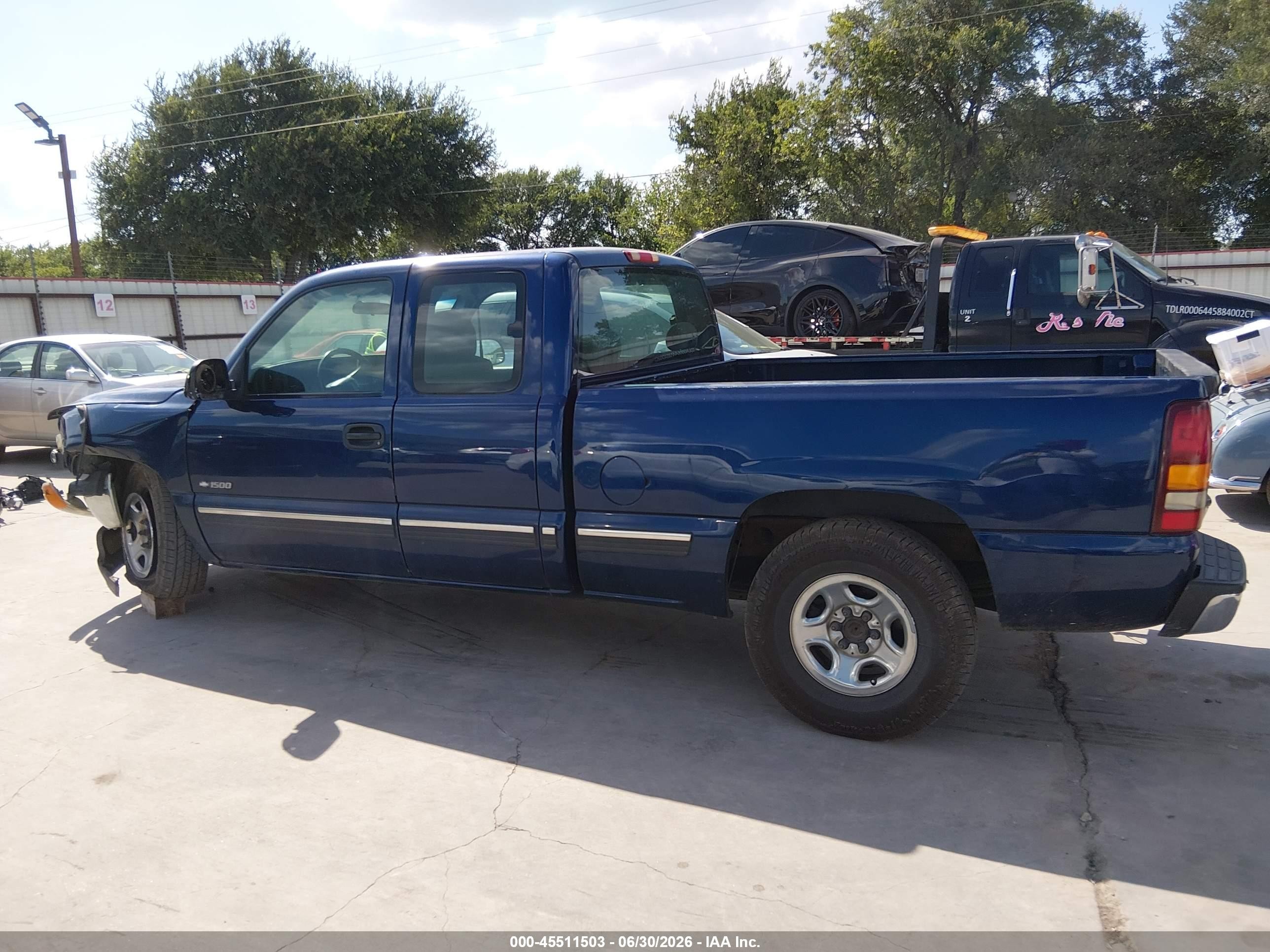 2002 Chevrolet Silverado 1500 Ls Blue vin: 2GCEC19VX21185862