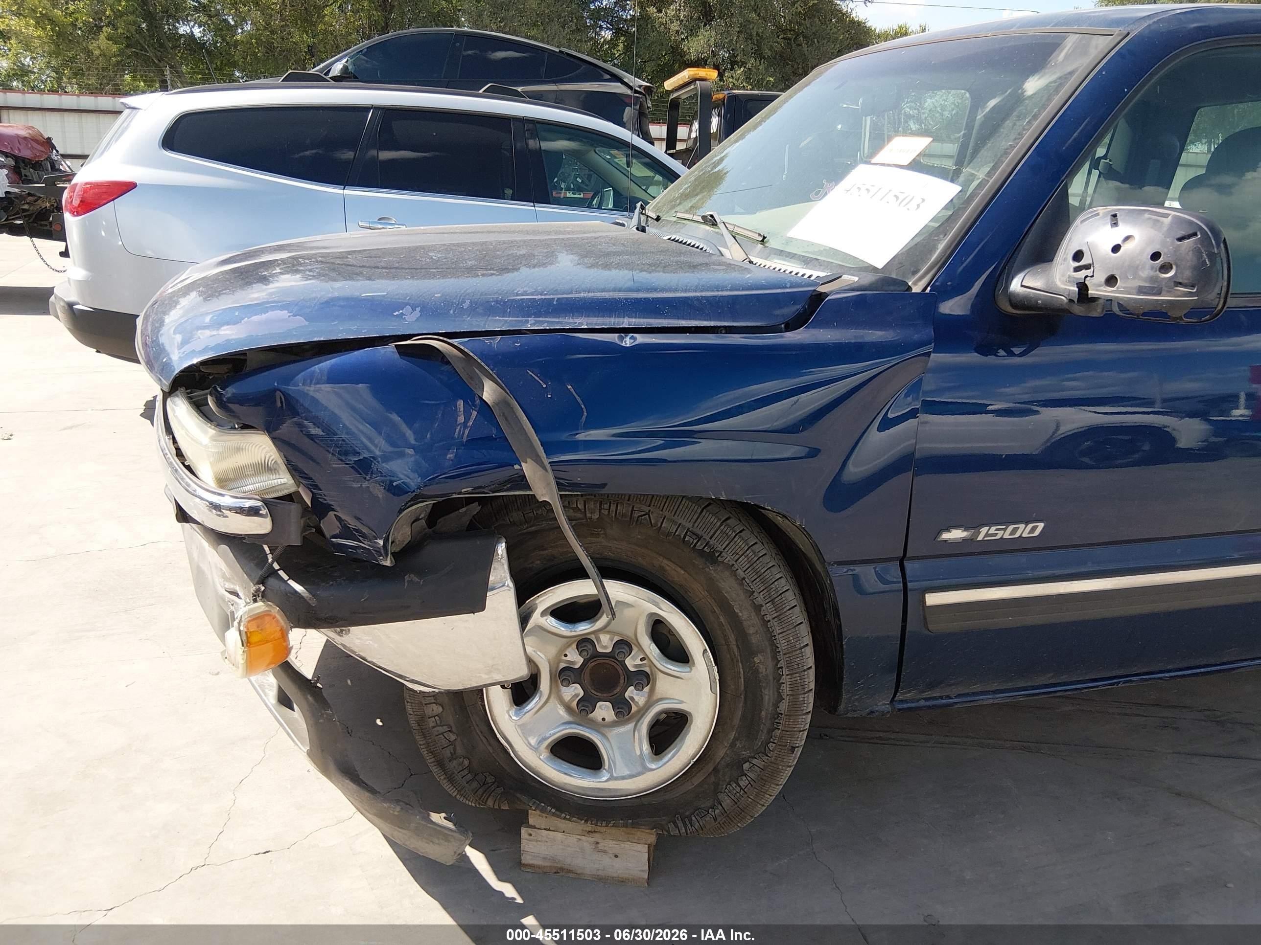 2002 Chevrolet Silverado 1500 Ls Blue vin: 2GCEC19VX21185862