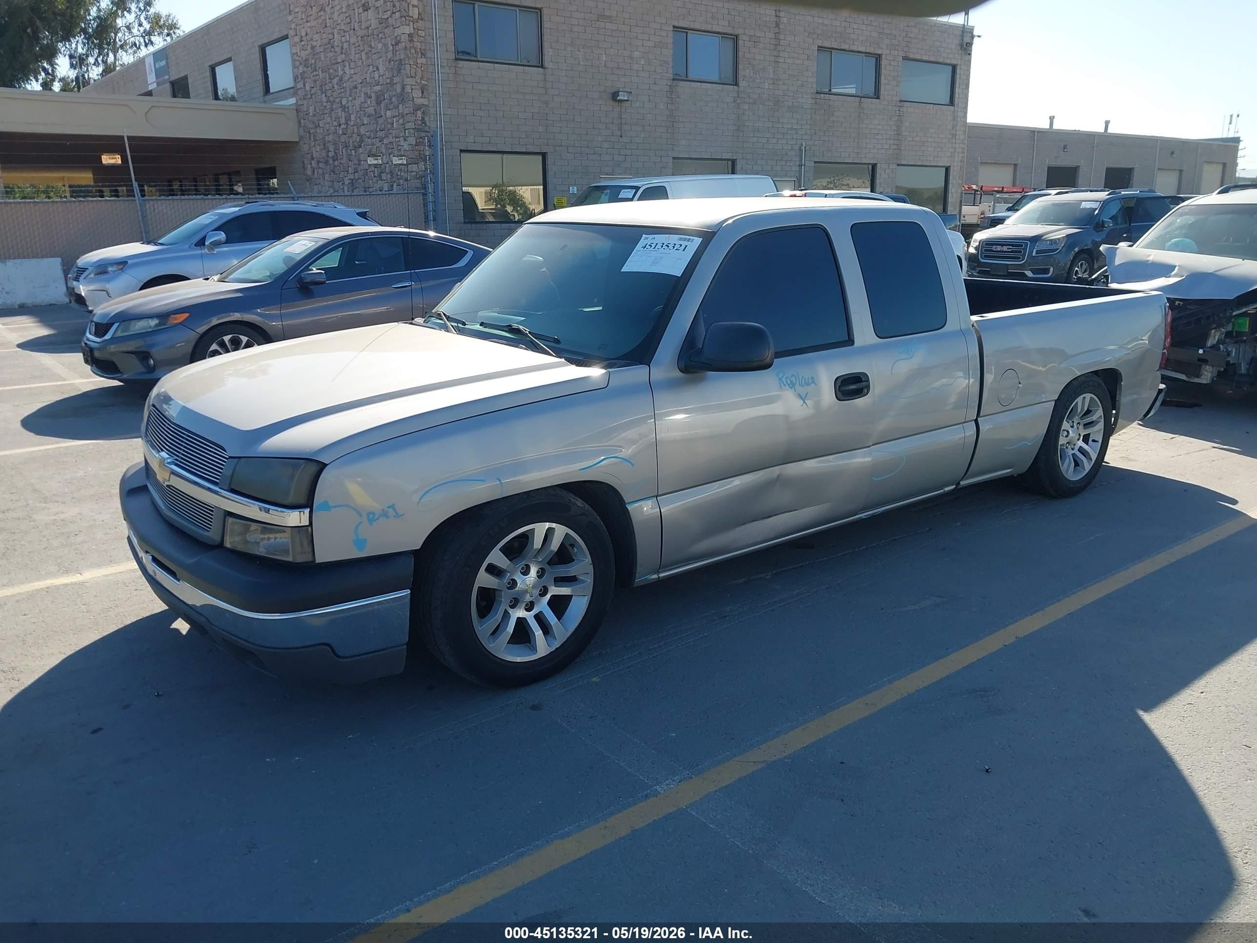 2004 Chevrolet Silverado 1500 Ls Gray vin: 2GCEC19VX41190093