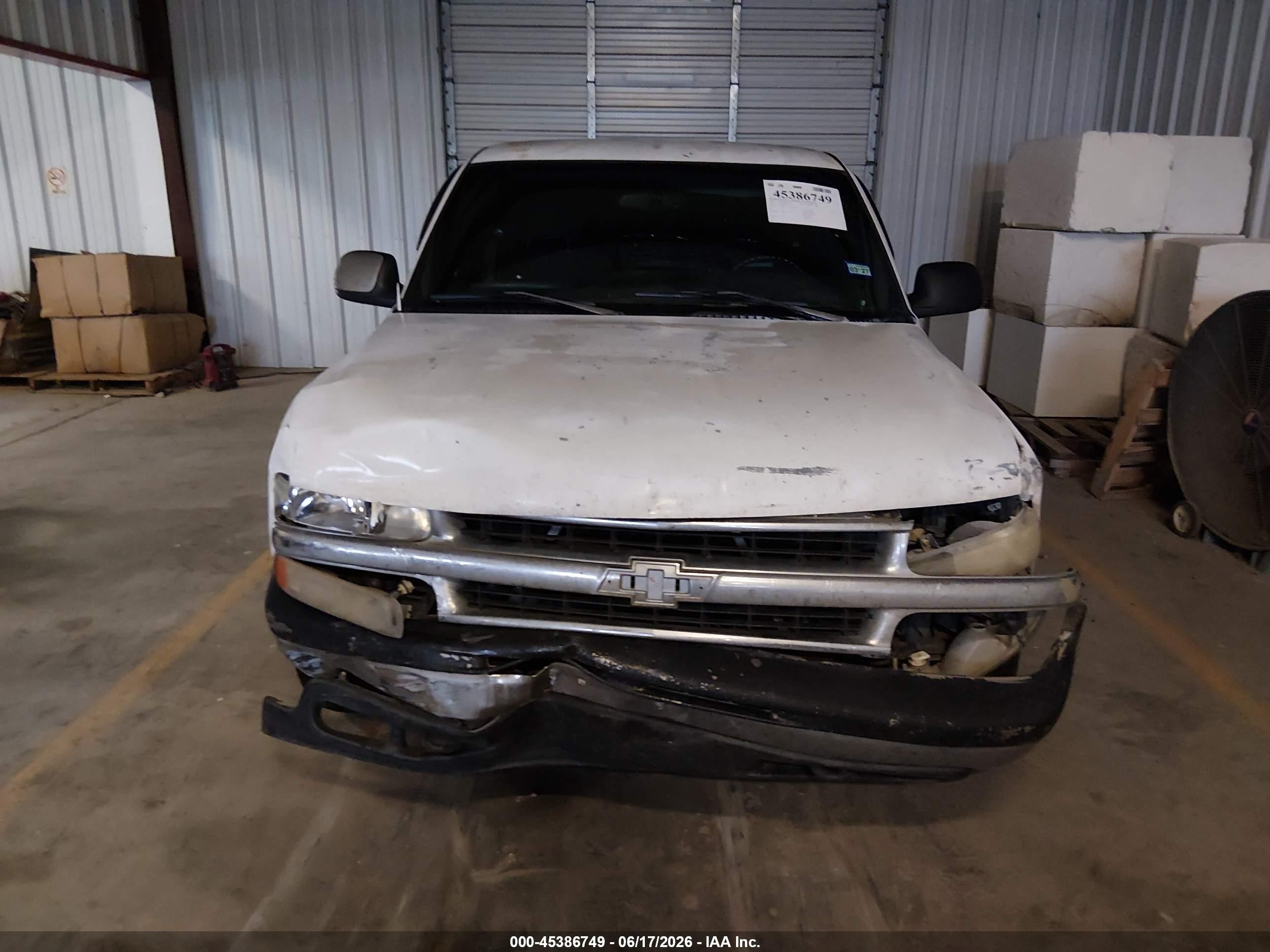 2000 Chevrolet Silverado 1500 Ls White vin: 2GCEC19VXY1150683