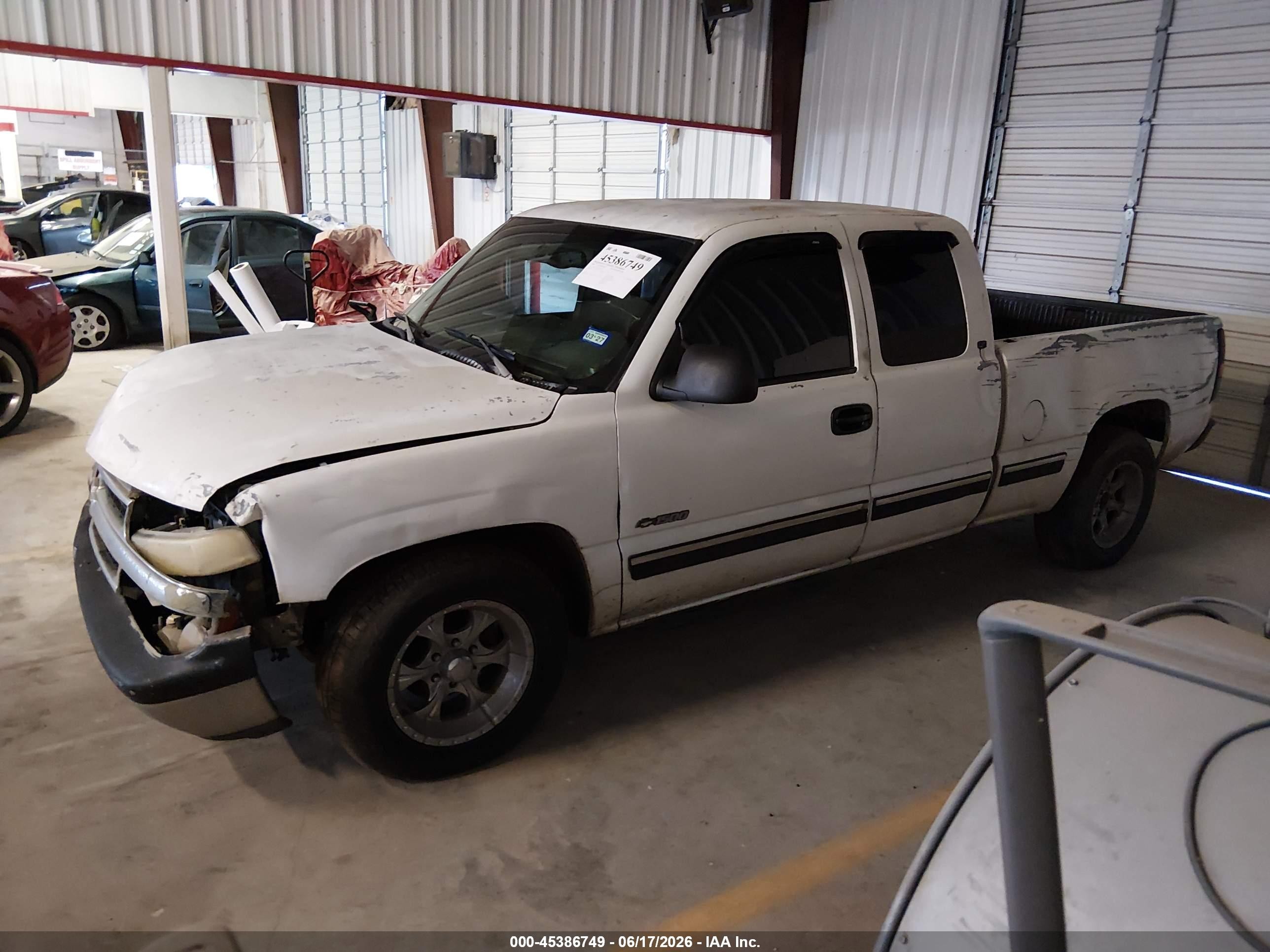 2000 Chevrolet Silverado 1500 Ls White vin: 2GCEC19VXY1150683
