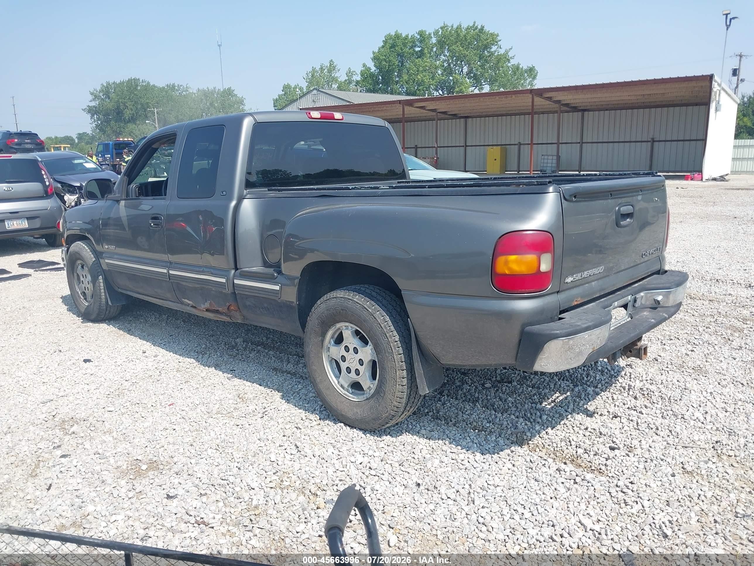 2000 Chevrolet Silverado 1500 Ls Gray vin: 2GCEC19VXY1273321
